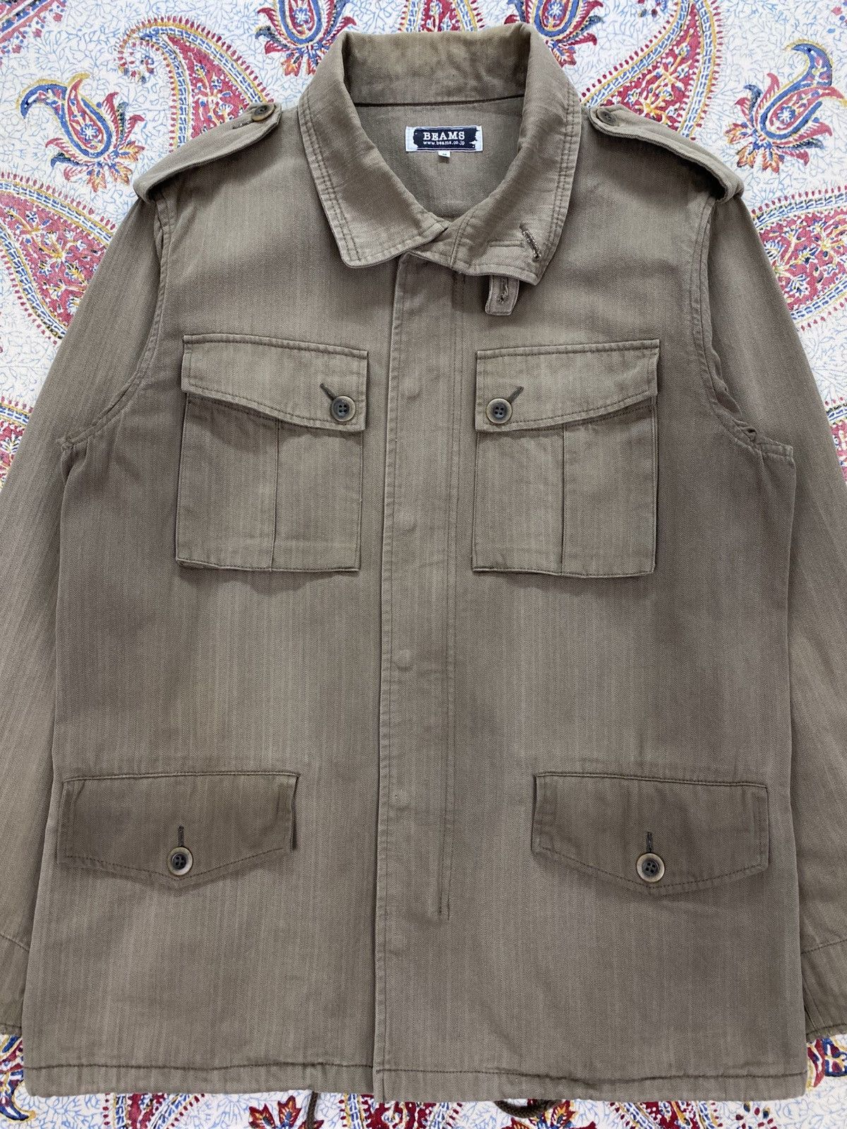 Beams Plus Beams Japan Herringbone Twill Military Jacket Size US M / EU 48-50 / 2 - 3 Thumbnail