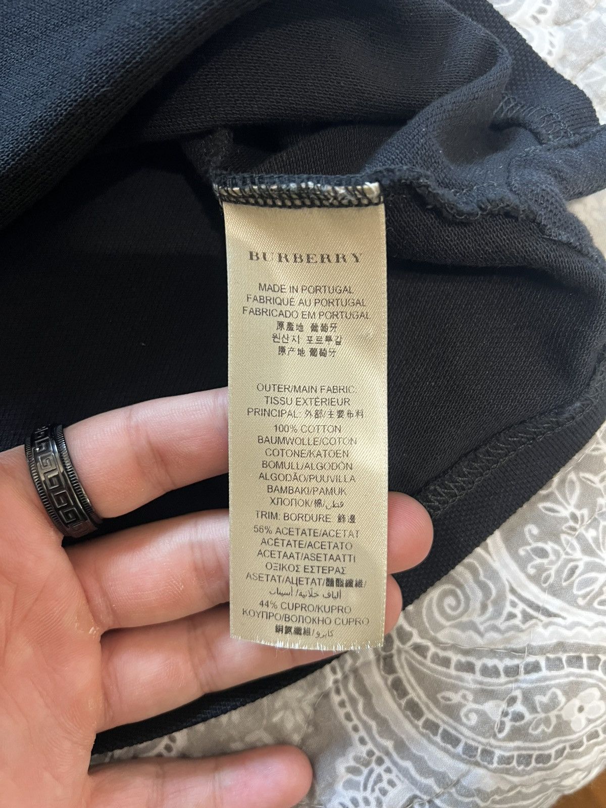 Burberry Burberry London Polo Shirt - Black - Size L Size US L / EU 52-54 / 3 - 5 Thumbnail