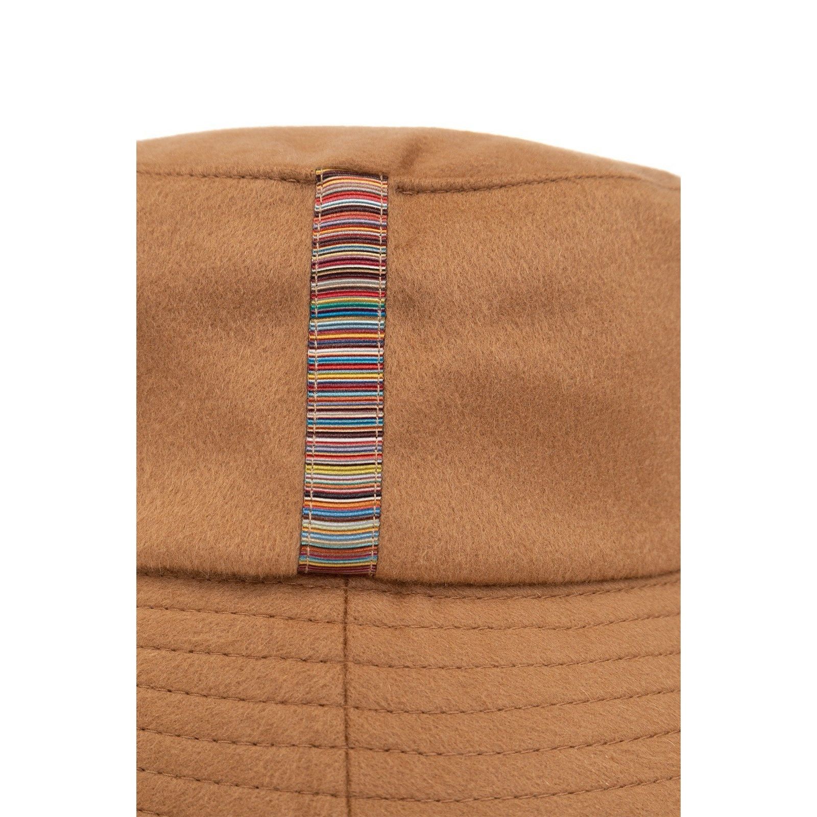 Paul Smith NWT $195 PAUL SMITH camel cashmere wool bucket hat stripe Size ONE SIZE - 2 Thumbnail