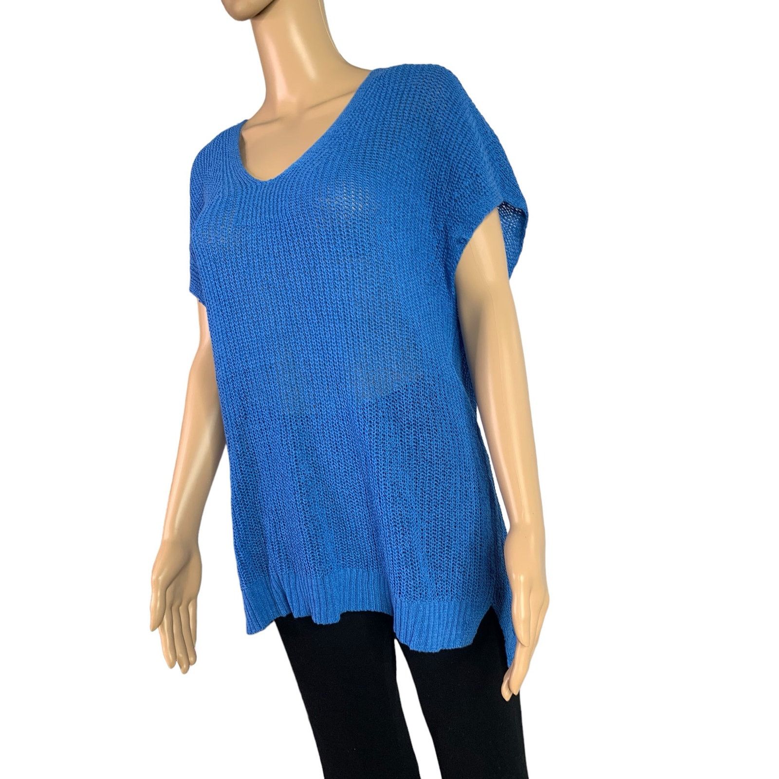 Tommy Bahama Tommy Bahama Women's Size Large Knit Sweater Top Linen Blend Size L / US 10 / IT 46 - 4 Thumbnail