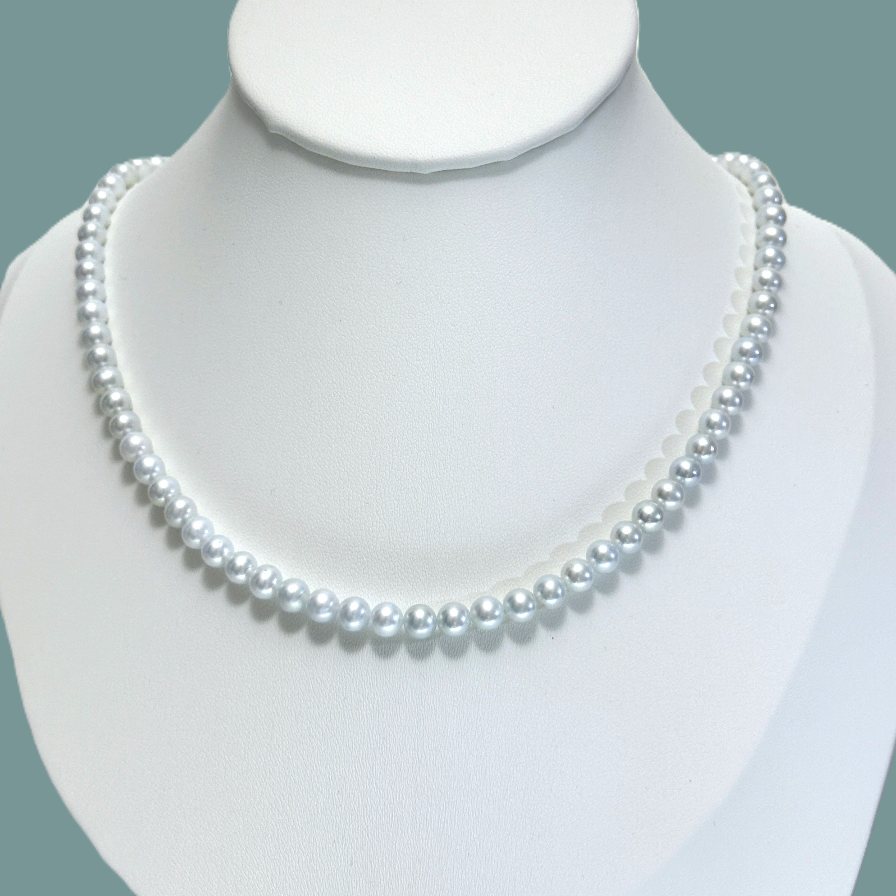 Designer Cold Blue Pearl Necklace Size ONE SIZE - 1 Thumbnail