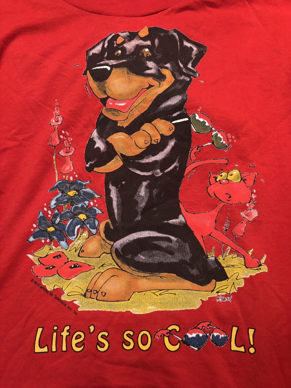Fruit Of The Loom × Vintage Vintage 90s Rottweiler longsleeve Shirt Size US XL / EU 56 / 4 - 3 Thumbnail
