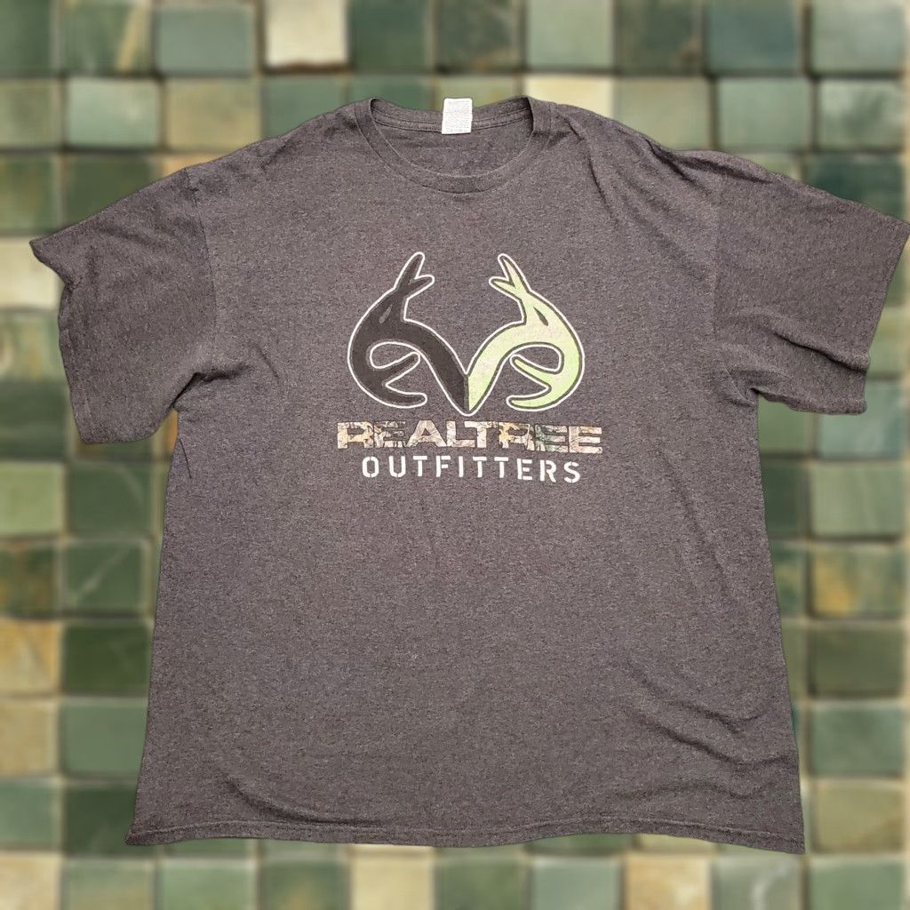 Delta Realtree Shirt Men XL Gray Short Sleeve Crewneck Camo Antler TEE Size US XL / EU 56 / 4 - 1 Thumbnail