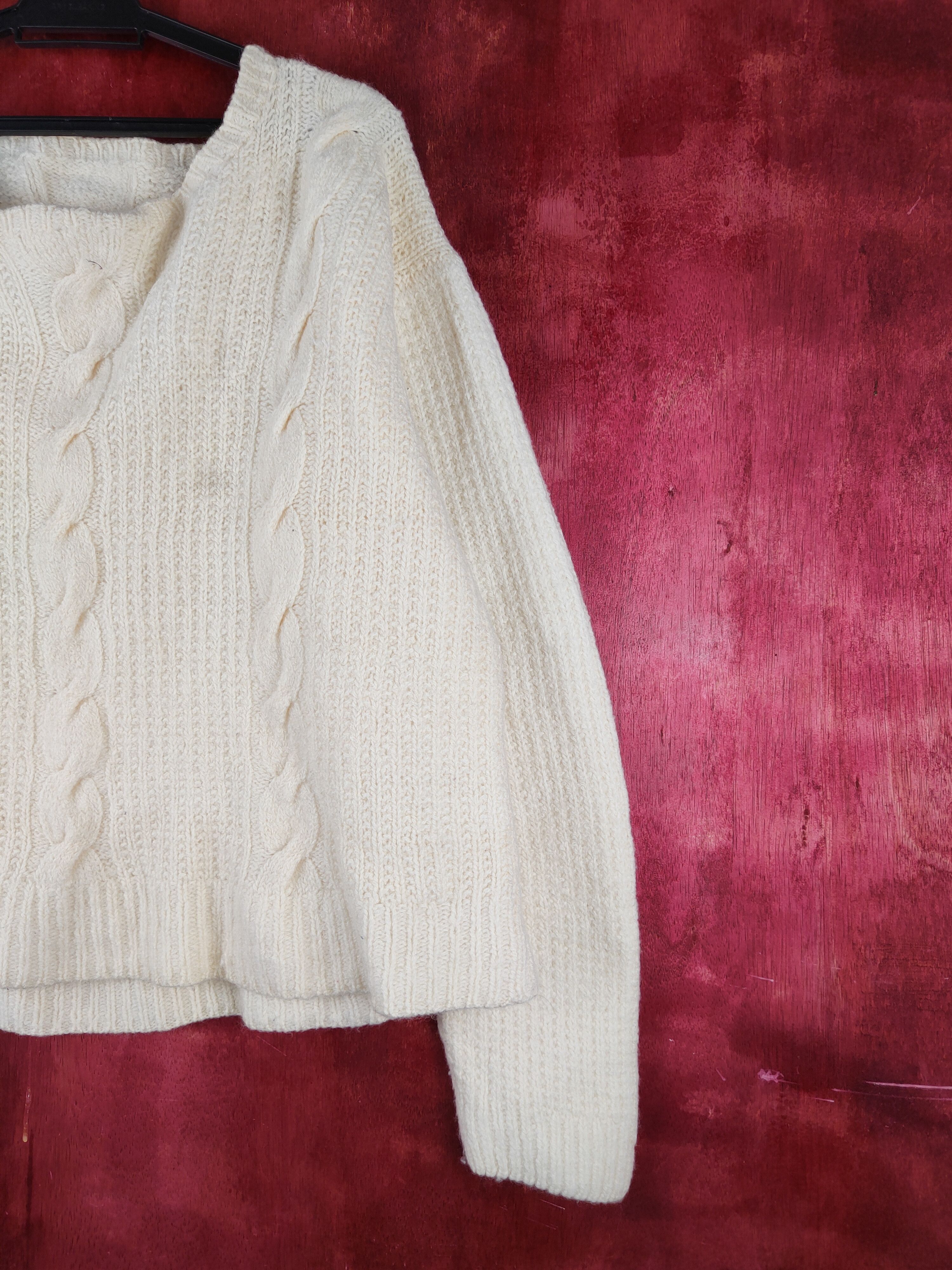 Homespun Knitwear Japanese Brand Cream Knitwear Sweatshirt #S1269 Size L / US 10 / IT 46 - 6 Thumbnail