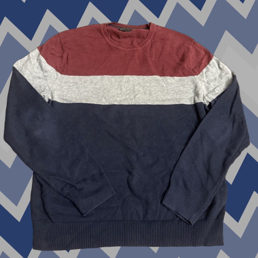 Banana Republic Banana Republic Sweater Mens Cotton Crewneck Pullover Colorblock Medium M Blue Size US M / EU 48-50 / 2 - 1 Thumbnail