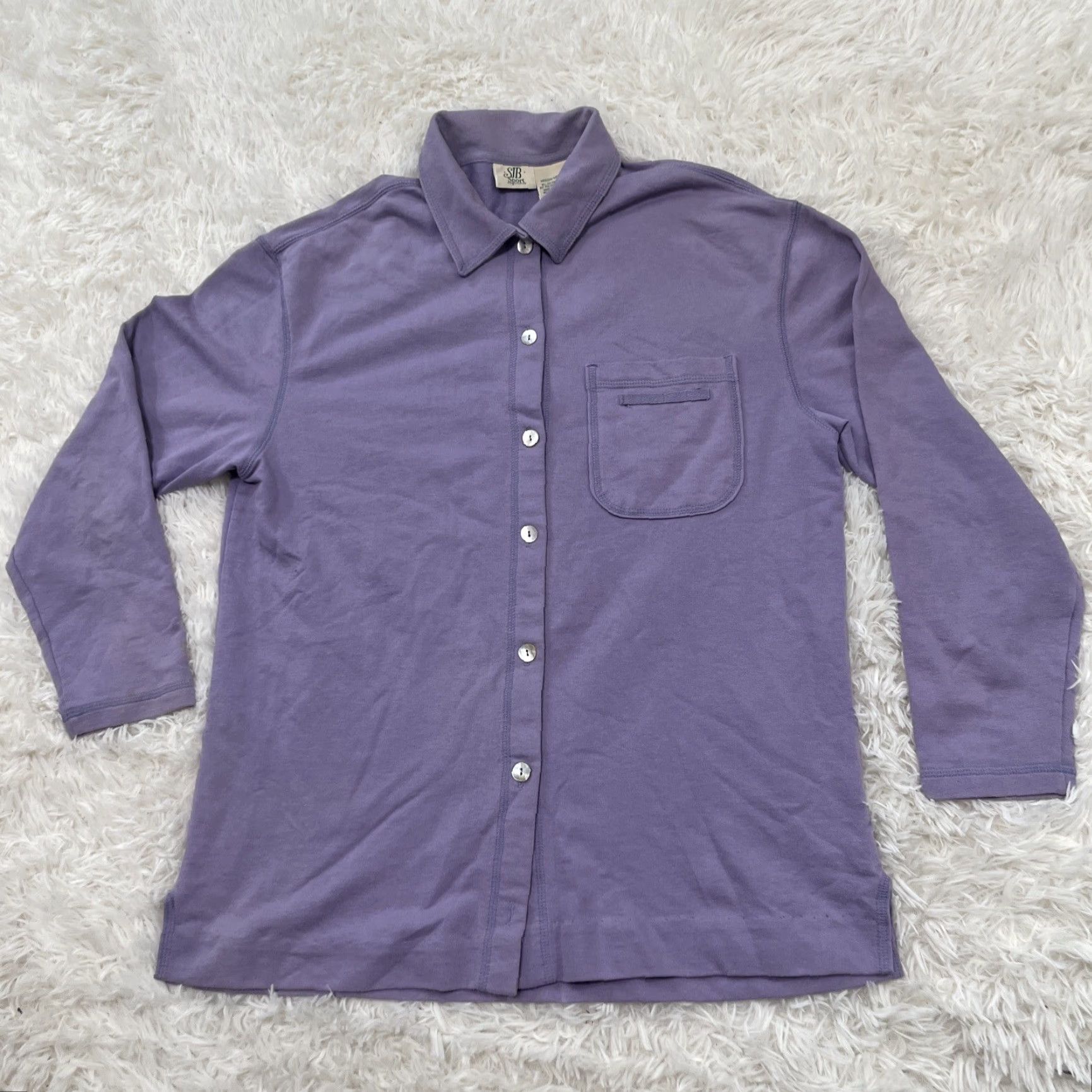 Vintage VINTAGE St. Johns Bay Womens M Button Knit Purple Lilac Soft Warm Adult L Size M / US 6-8 / IT 42-44 - 6 Thumbnail