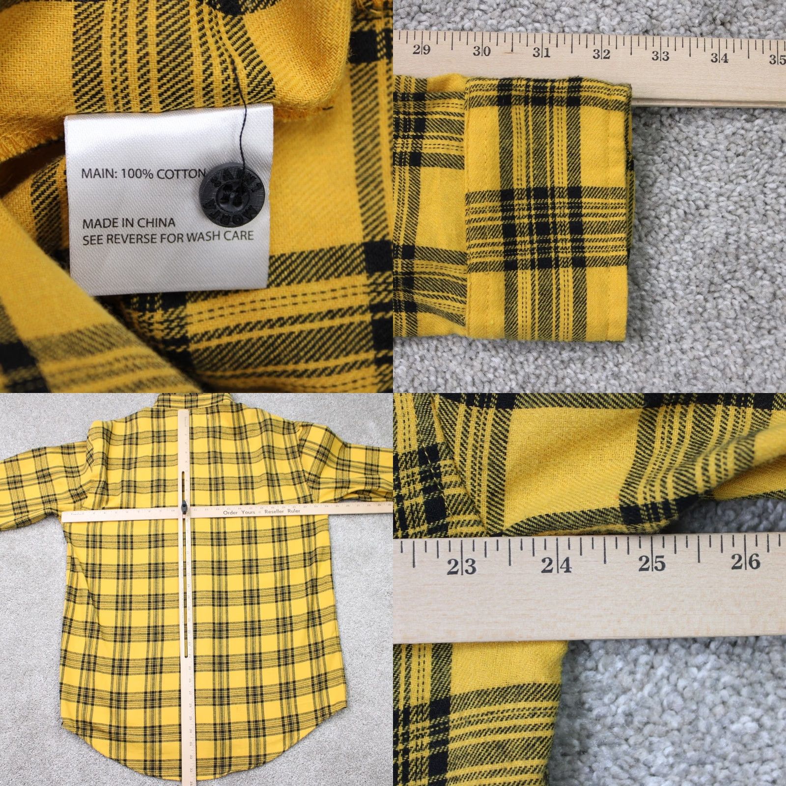 Vintage Saint Morta Flannel Shirt Mens XL Yellow/Black Plaid Shirt Long Sleeve Button-Up Casual Workwear 90s Retro Vintage Size US XL / EU 56 / 4 - 8 Thumbnail