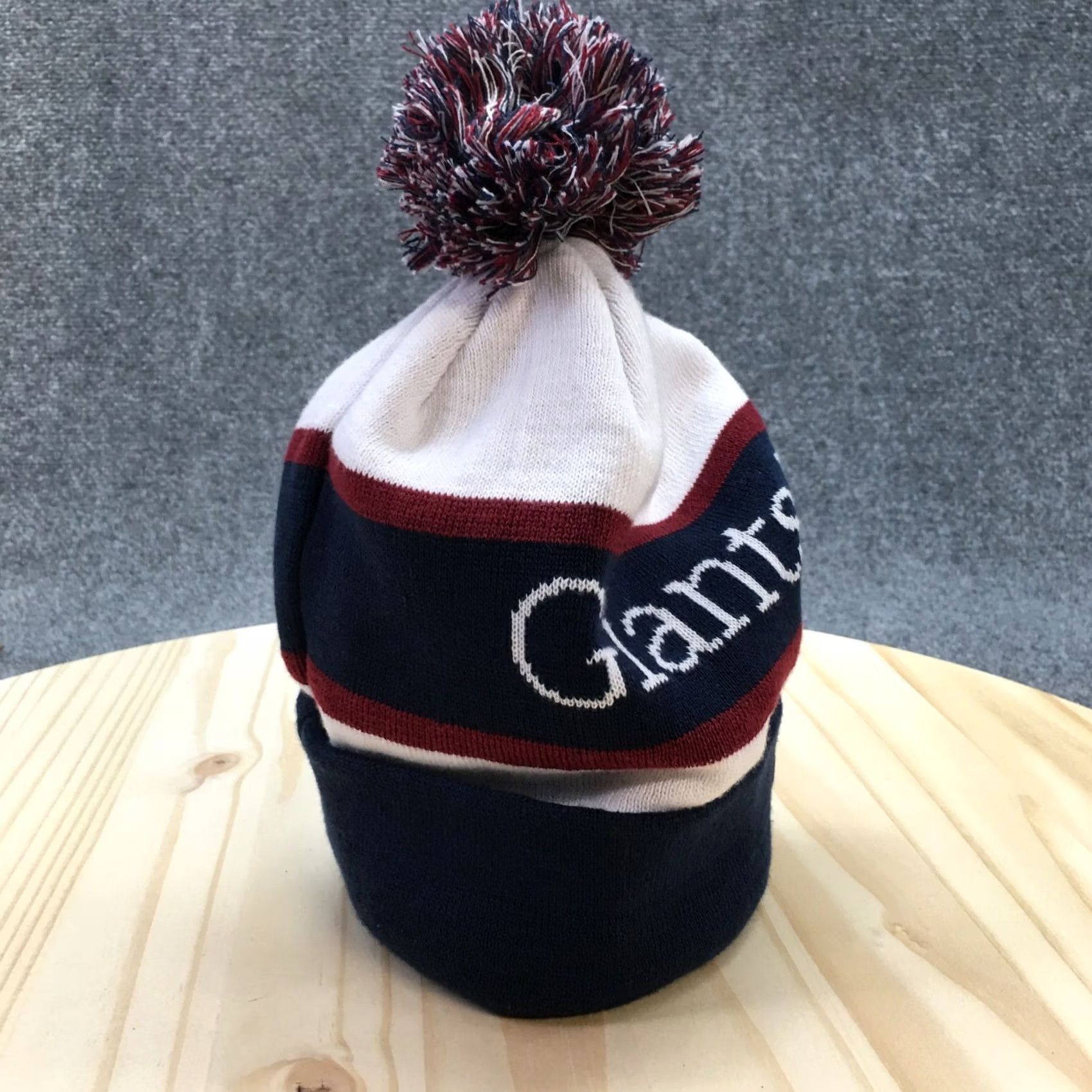 Vintage Giants Ridge Pompom Beanie Hat Mens Blue Red One Size Embroidered Logo Locale Size ONE SIZE - 6 Thumbnail