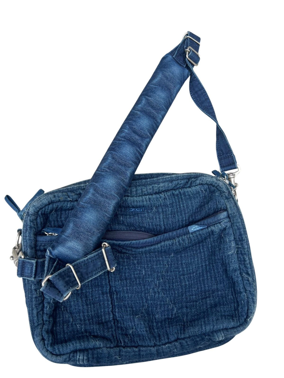 Porter Classic Porter Classic X Muatsu Fade Indigo Newton Sashiko Sling Bag Size ONE SIZE - 17 Thumbnail
