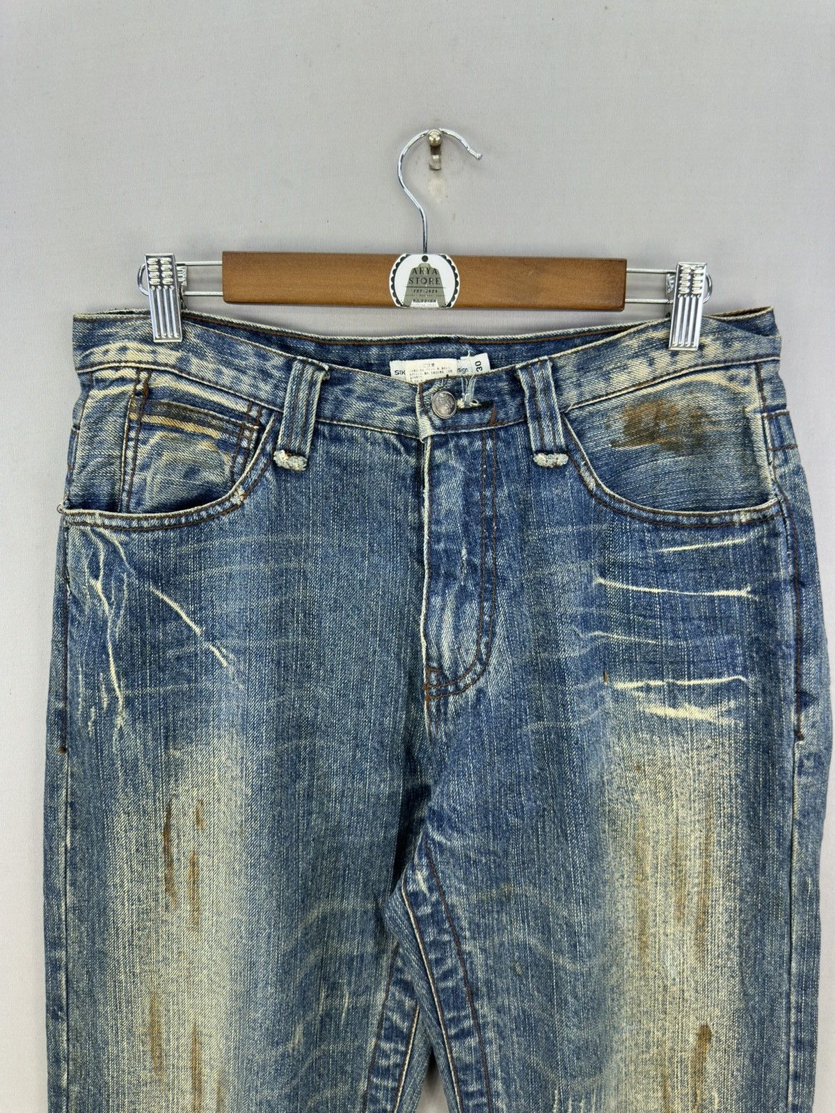 If Six Was Nine SixStarExclusiveDesign Distressed Straight Cut Jeans Size US 32 / EU 48 - 9 Thumbnail