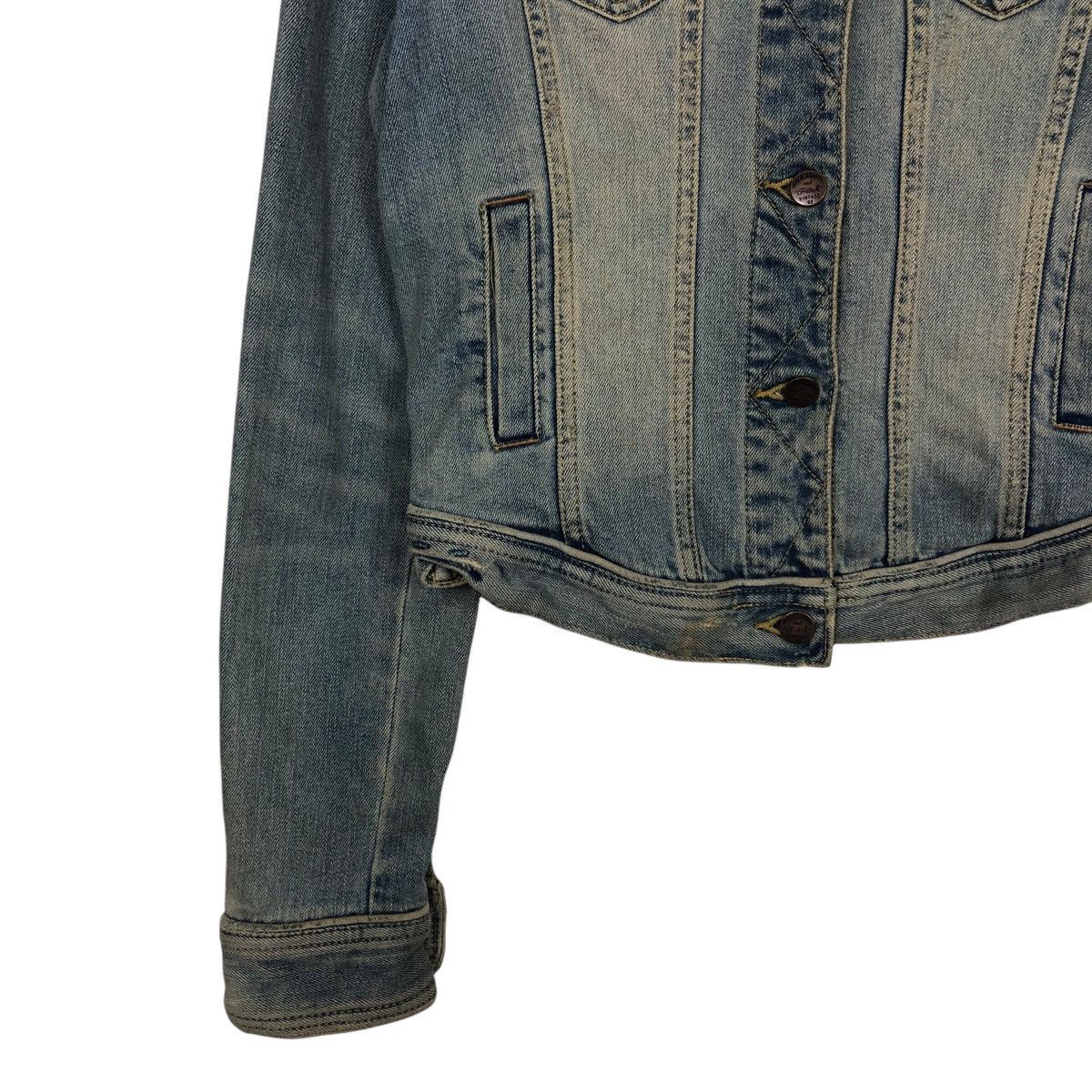 Abercrombie & Fitch 📌Cropped Denim Biker Jacket Abrecrombie Issey Miyake Size M / US 6-8 / IT 42-44 - 5 Thumbnail