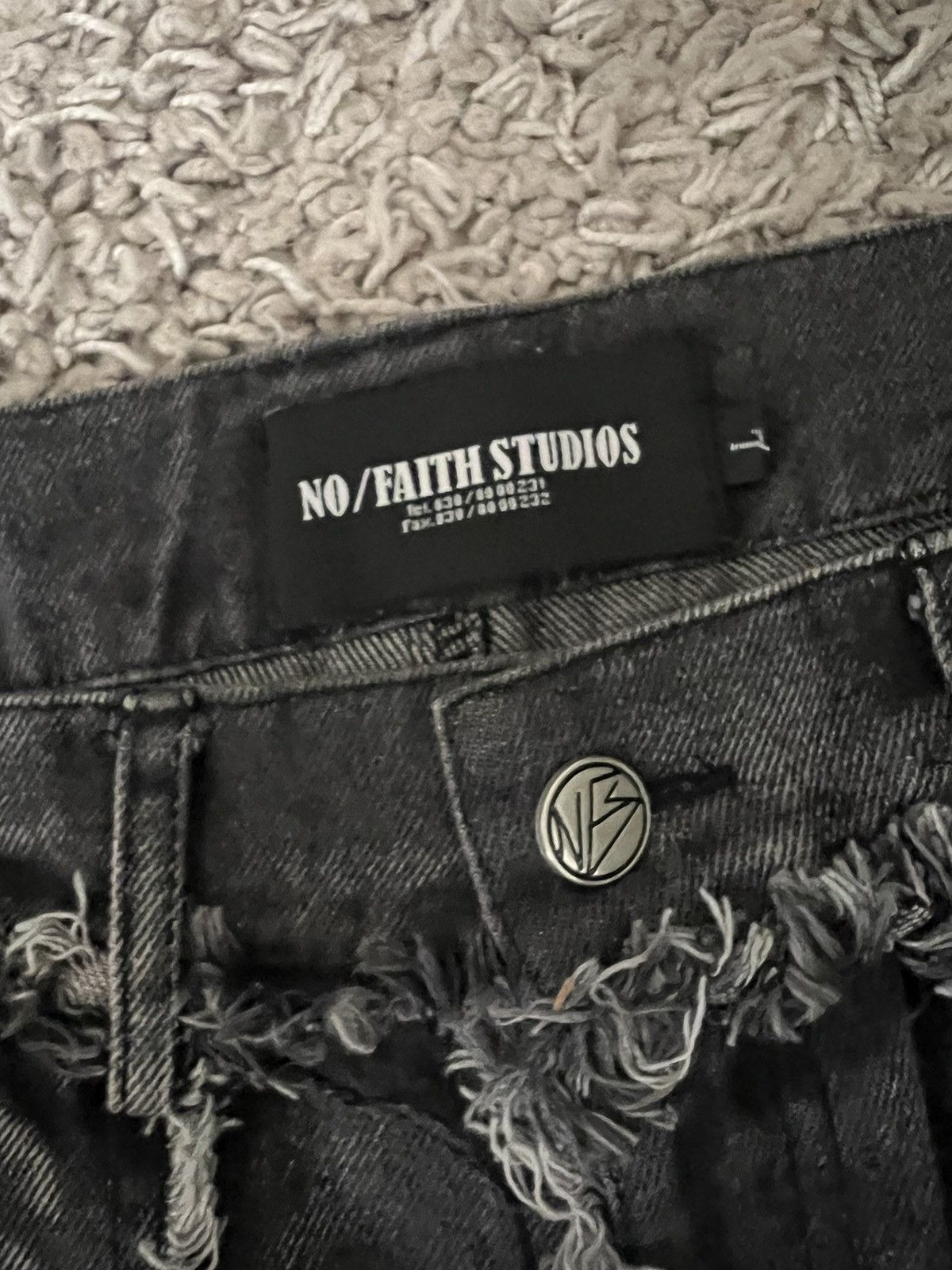 No Faith Studios Flared Denim Stone Wash Grey No Faith Studios Size US 32 / EU 48 - 4 Thumbnail
