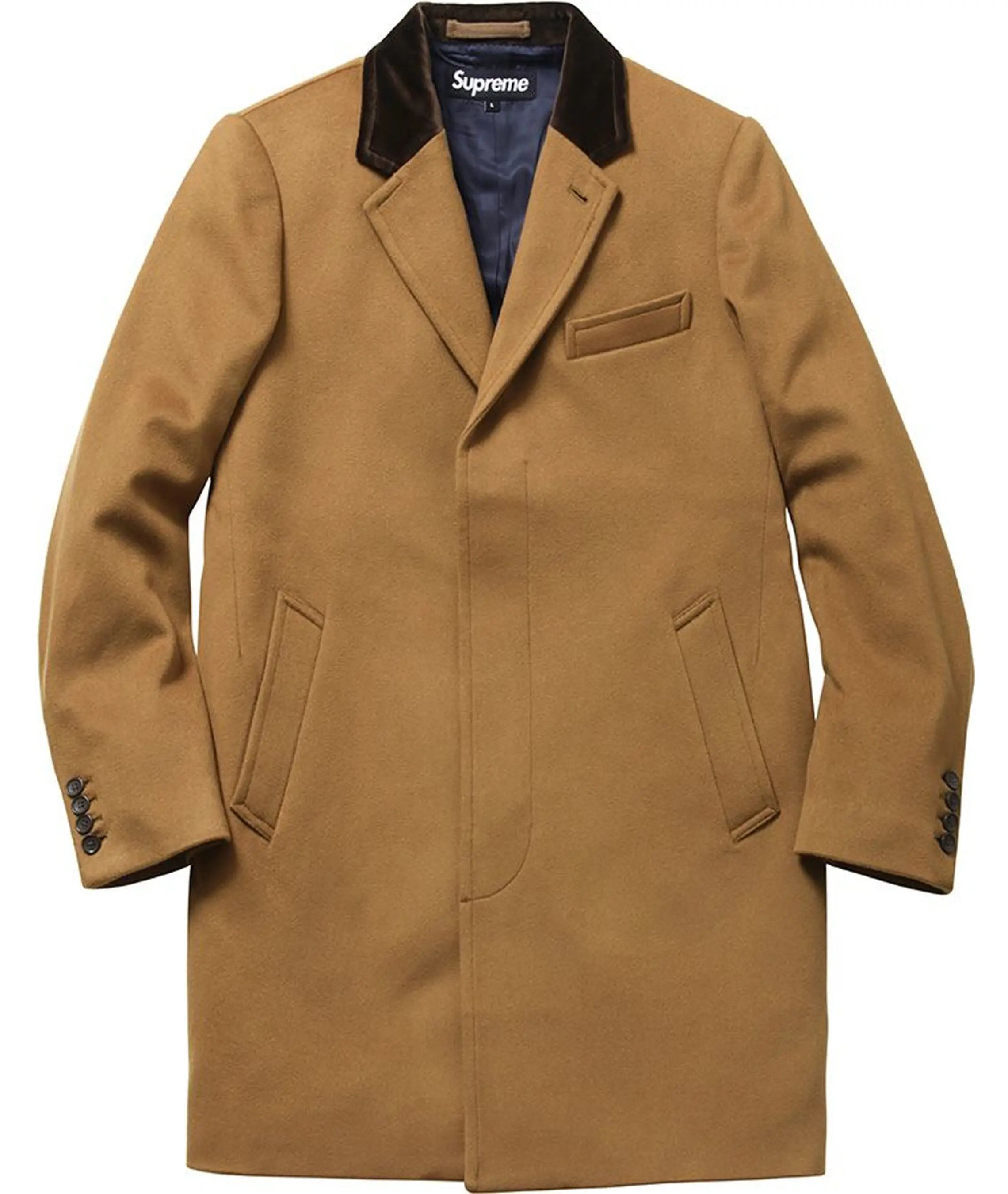 Supreme Camel Wool Overcoat Size US XL / EU 56 / 4 - 2 Thumbnail