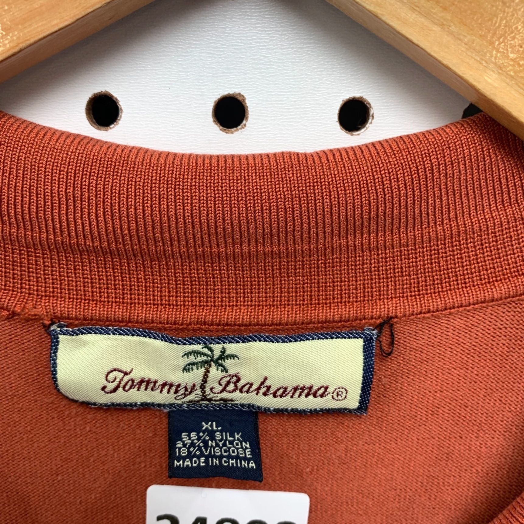 Tommy Bahama VINTAGE Tommy Bahama Polo Shirt Men Adult XL Short Sleeve Collared Silk Blend Burnt Orange 26x31 Size US XL / EU 56 / 4 - 7 Thumbnail