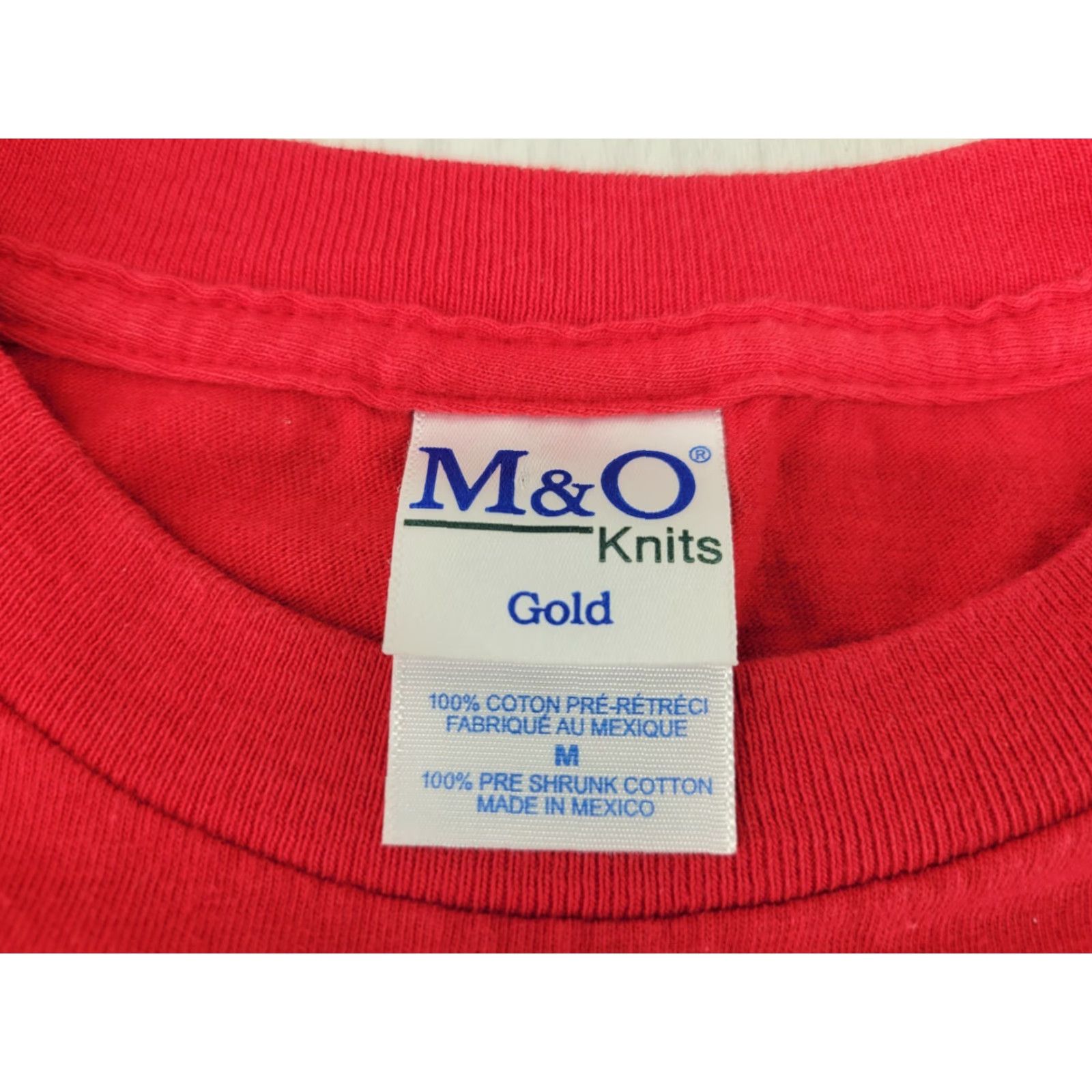 Vintage M&O KNITS Red Shirt T-Shirt Graphic Tee Men Adult Medium Equinoccio Maravilla Mundial Yucatan Mexico Vintage No Size US M / EU 48-50 / 2 - 8 Thumbnail