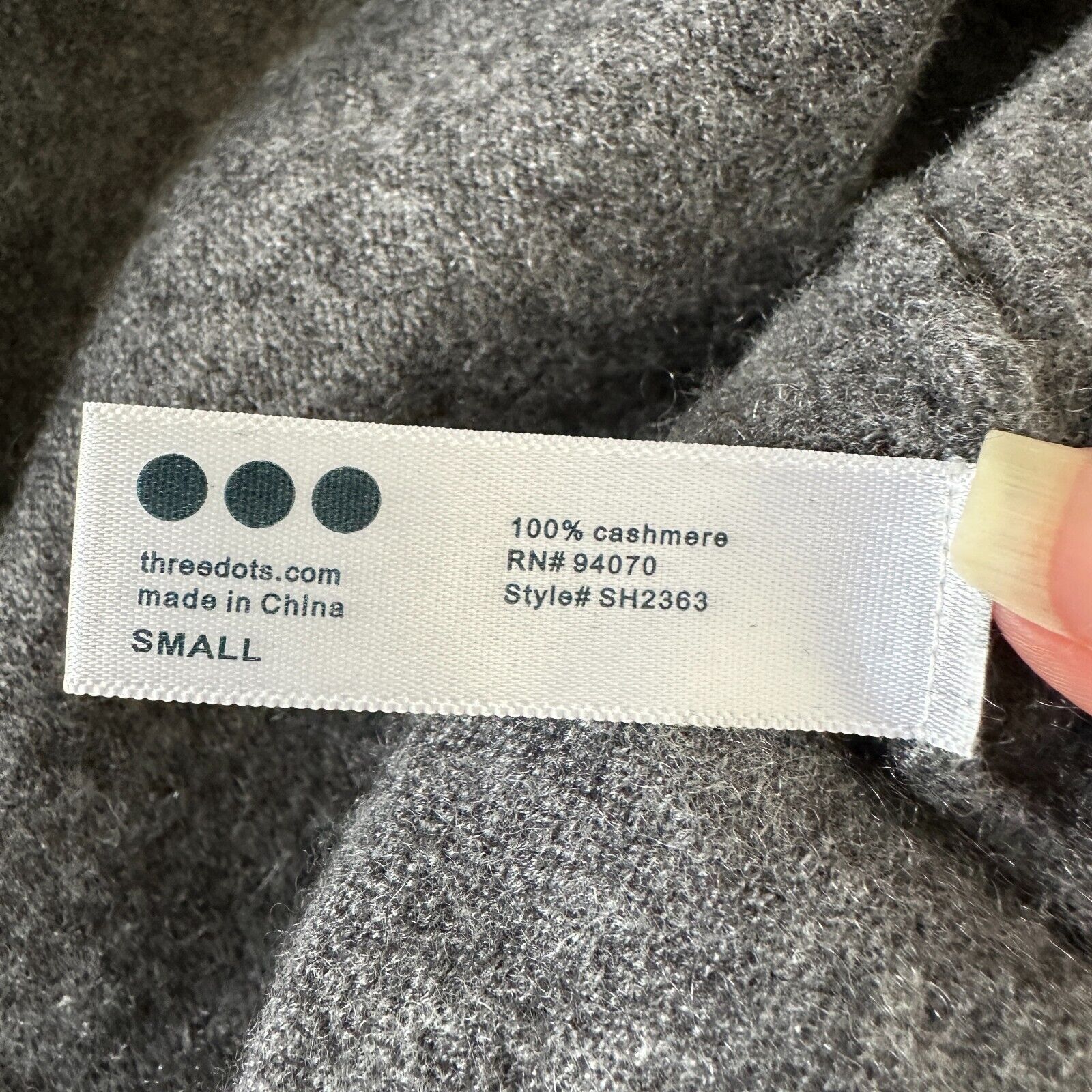 Other Three Dots Cashmere Carbon Gray Boxy Turtle Neck Sweater S Size S / US 4 / IT 40 - 8 Thumbnail