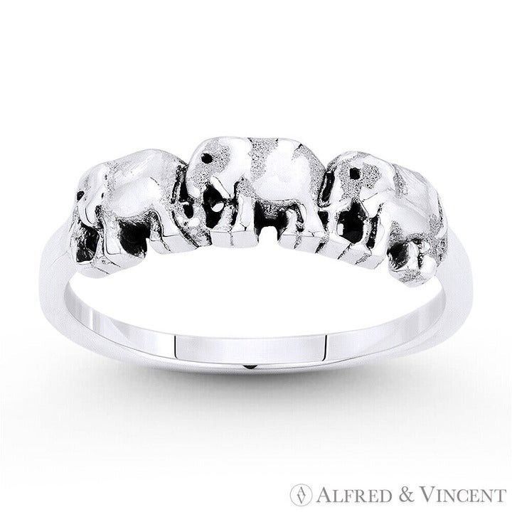Other Elephant Charm Stackable Ring in .925 Sterling Silver Size 5 Size ONE SIZE - 1 Preview