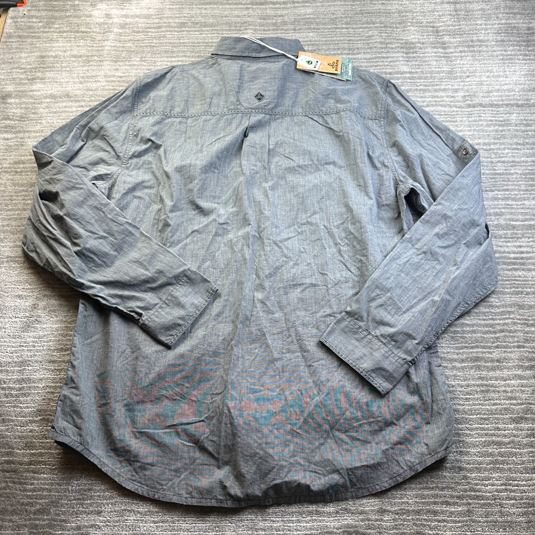 Prana NEW Prana Shirt Mens 2XL XXL Gray Slim Fit Button Up Outdoors Hiking Size US XXL / EU 58 / 5 - 2 Thumbnail