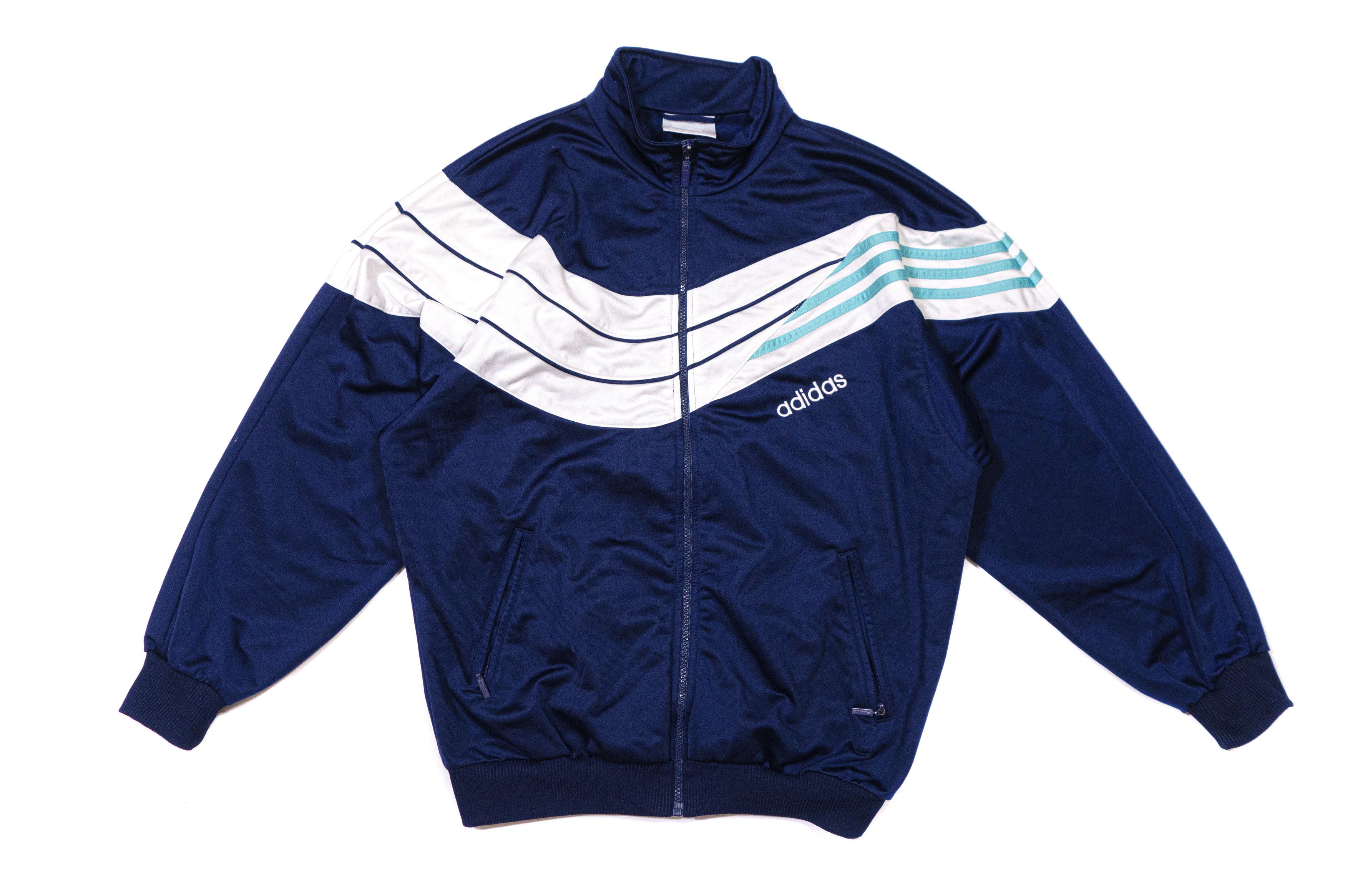 Adidas 90S Logo Stripes Sport Jacket Size US M / EU 48-50 / 2 - 1 Thumbnail