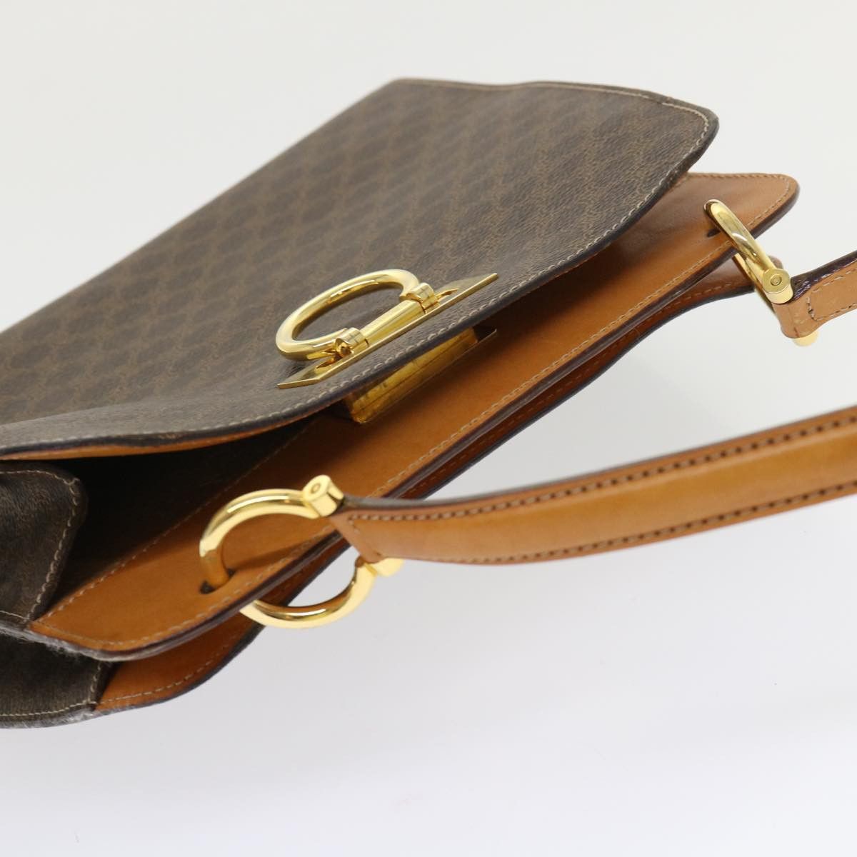 Celine CELINE Macadam Canvas Hand Bag Pvc Leather Brown Size ONE SIZE - 6 Thumbnail