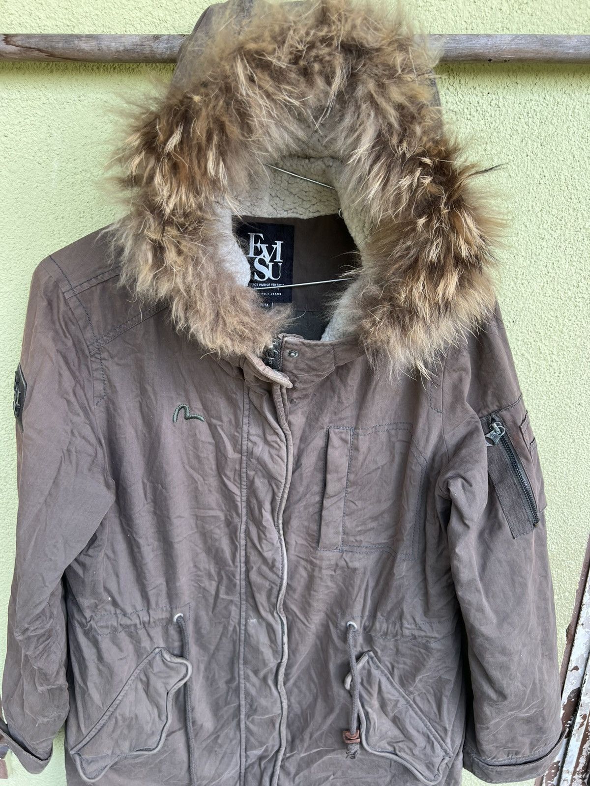 Evisu Evisu fur-hooded parka jacket vintage Size US M / EU 48-50 / 2 - 2 Thumbnail