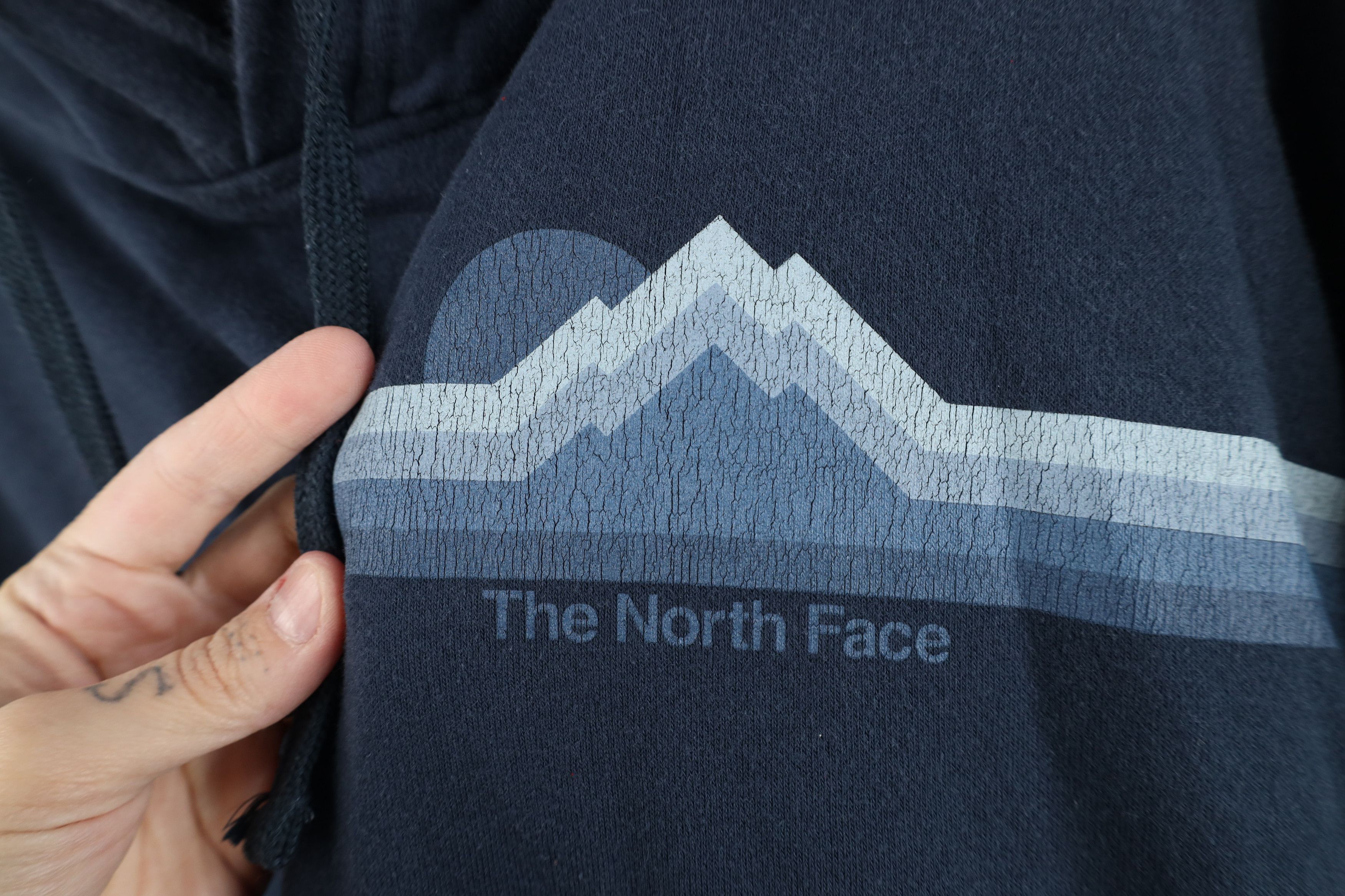 The North Face Vintage Y2K The North Face Spell Out Mountains Hoodie Blue Size US XXL / EU 58 / 5 - 4 Thumbnail