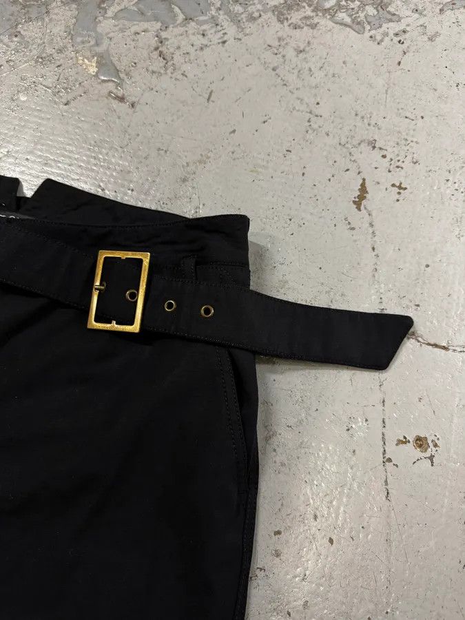 Dolce & Gabbana 2000s Dolce & Gabbana Black Classy Bronze Belted Pants Size 26" / US 2 / IT 38 - 8 Thumbnail