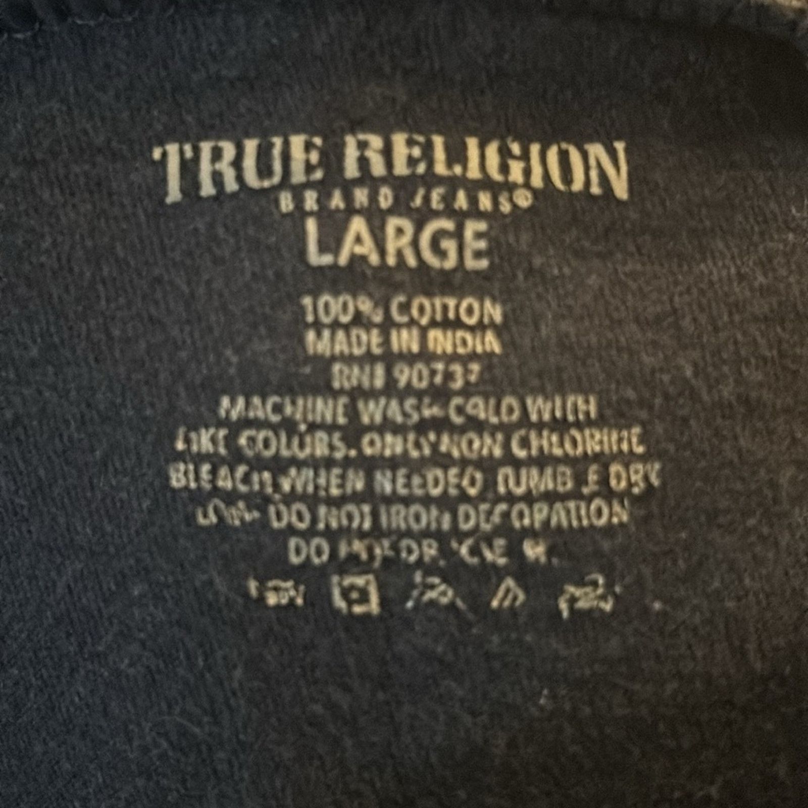True Religion True Religion Blue Short Sleeve Crewneck Tee L Size L / US 10 / IT 46 - 6 Thumbnail