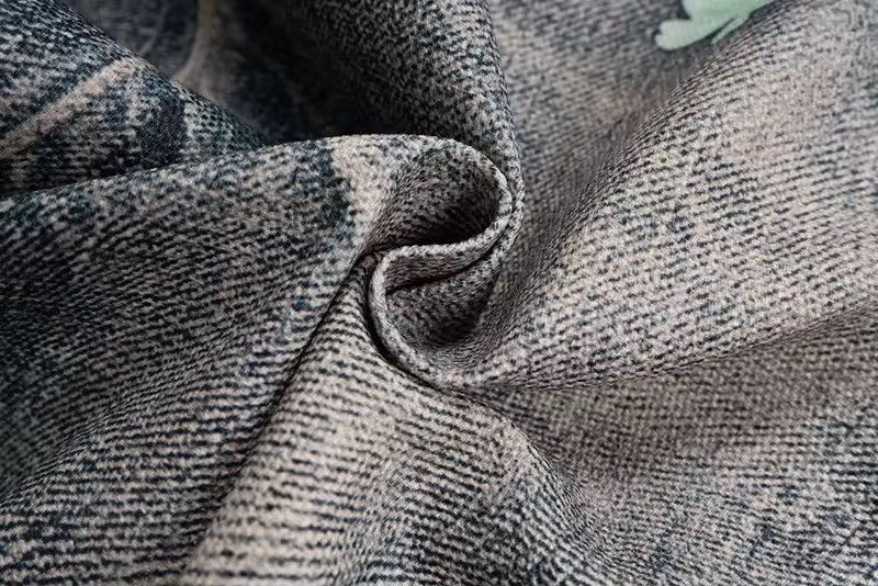 Design Blue 3D Printed Chain Washed Baggy Jeans