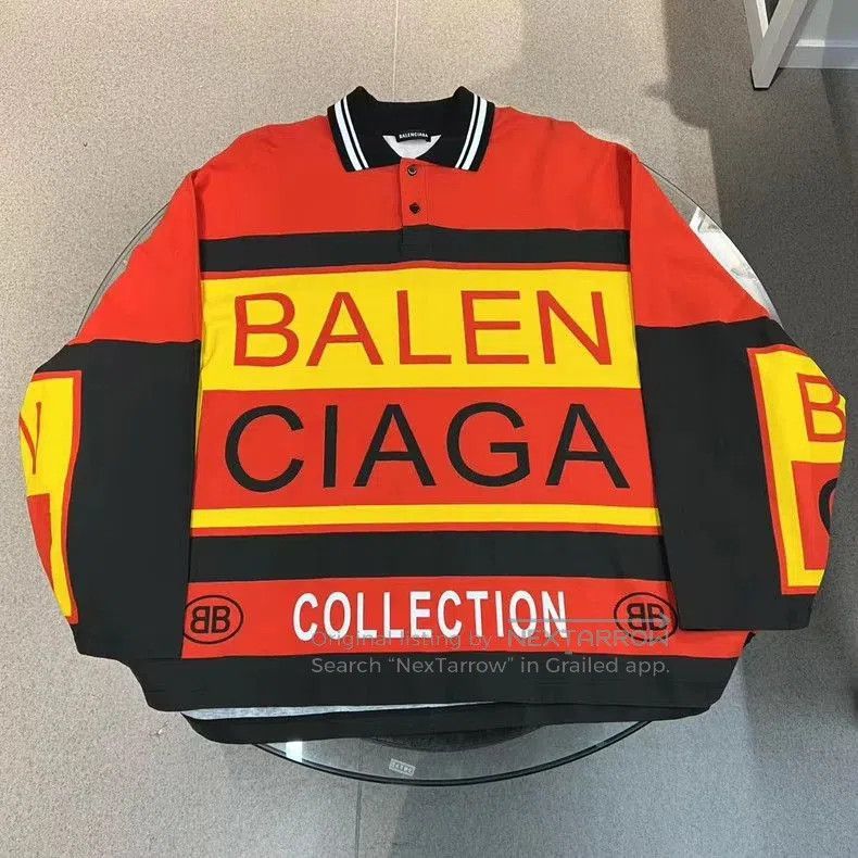 Balenciaga Balenciaga Ice Hockey Long Sleeve Polo. Size US M / EU 48-50 / 2 - 1 Thumbnail