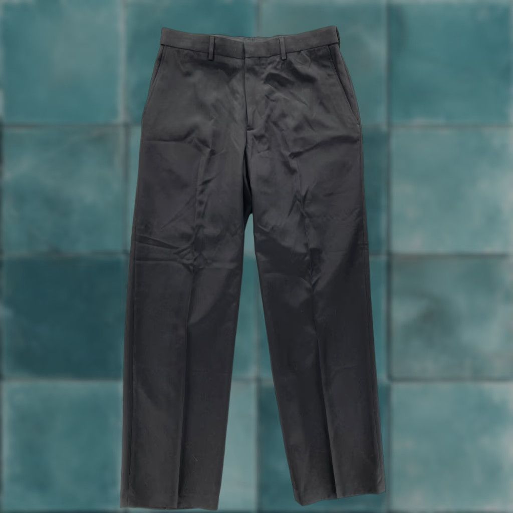 Haggar Haggar Mens Dress Pants 32x30 Black Flat Front NWT Mynx Gabardine Smart Fiber Satin/Polyester Relaxed Classic Rise 30In Inseam Mens Size US 32 / EU 48 - 1 Thumbnail
