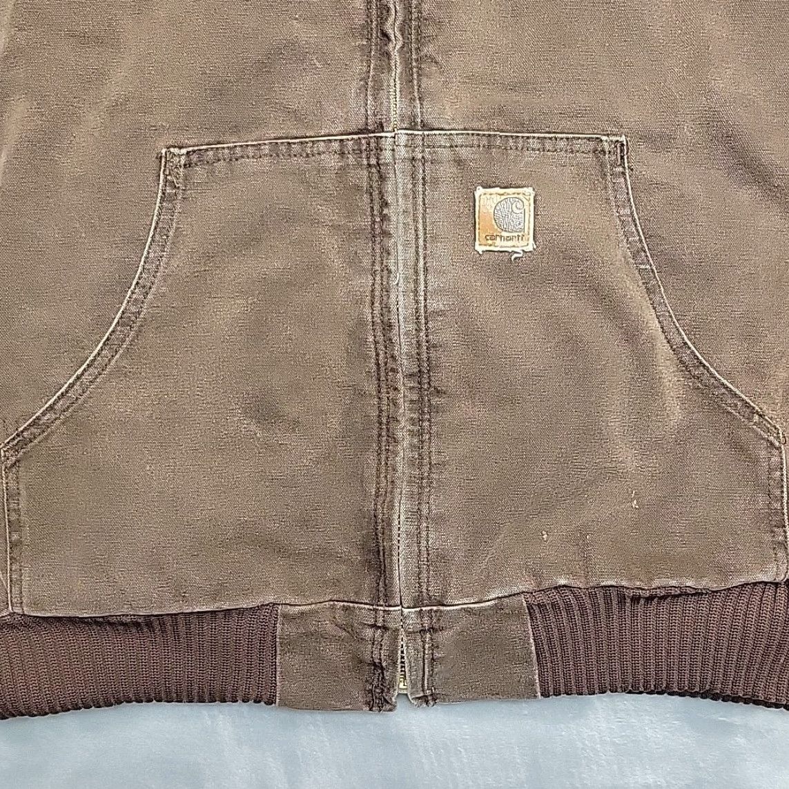 Carhartt VTG Carhartt Active Jacket Mens 2XLT Brown Duck Canvas Hooded Lined J130 CHT Jacket Workwear Mens Size US XXL / EU 58 / 5 - 2 Thumbnail