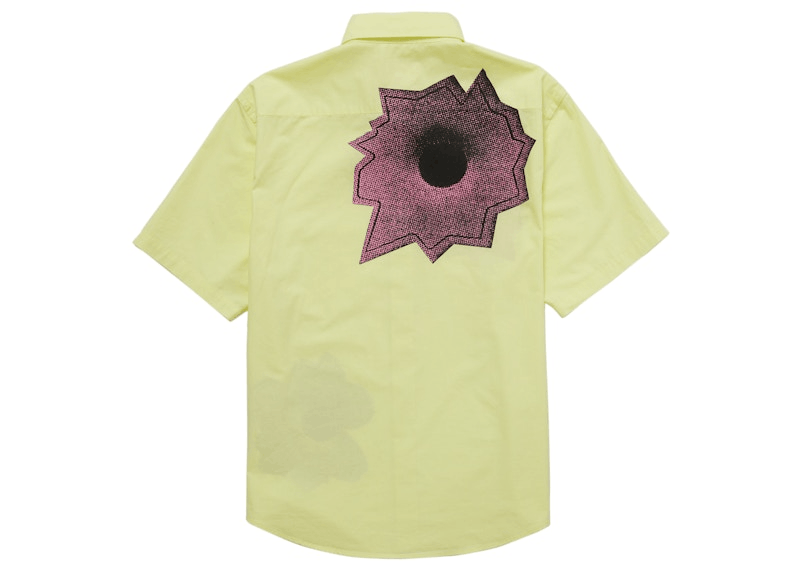 Designer Men's Flower Casual Shirt – Pale Yellow Size US L / EU 52-54 / 3 - 4 Thumbnail