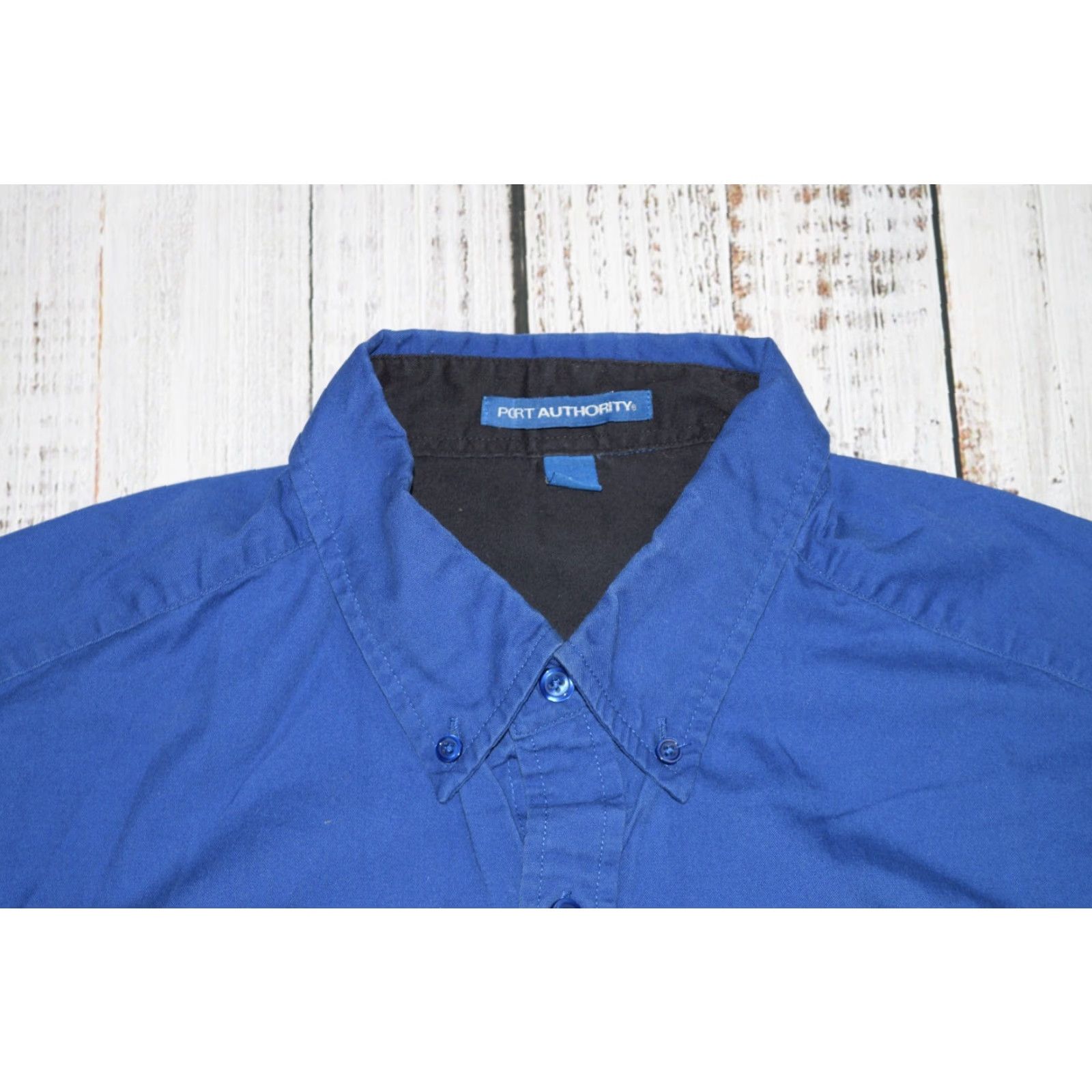 Port Authority PORT AUTHORITY Work Shirt - Button Down Long Sleeve - Blue - Cotton Blend - Size Large - Unisex Size US L / EU 52-54 / 3 - 2 Thumbnail