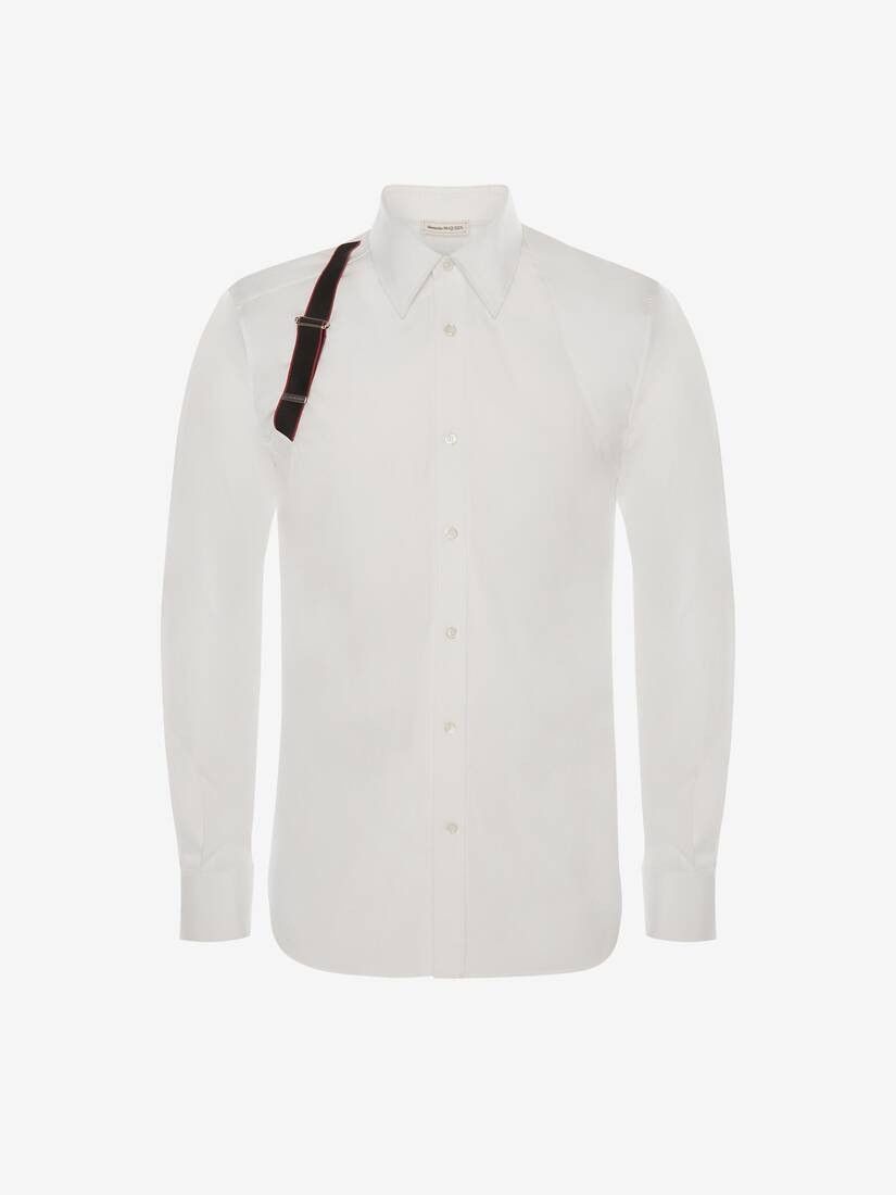o1w1db10725 Alexander McQueen Signature Harness Shirt White