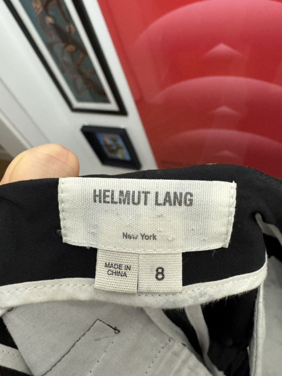 Helmut Lang HELMUT LANG Women's Wool Pants Black Casual Slim Designer Size 30" / US 8 / IT 44 - 4 Thumbnail