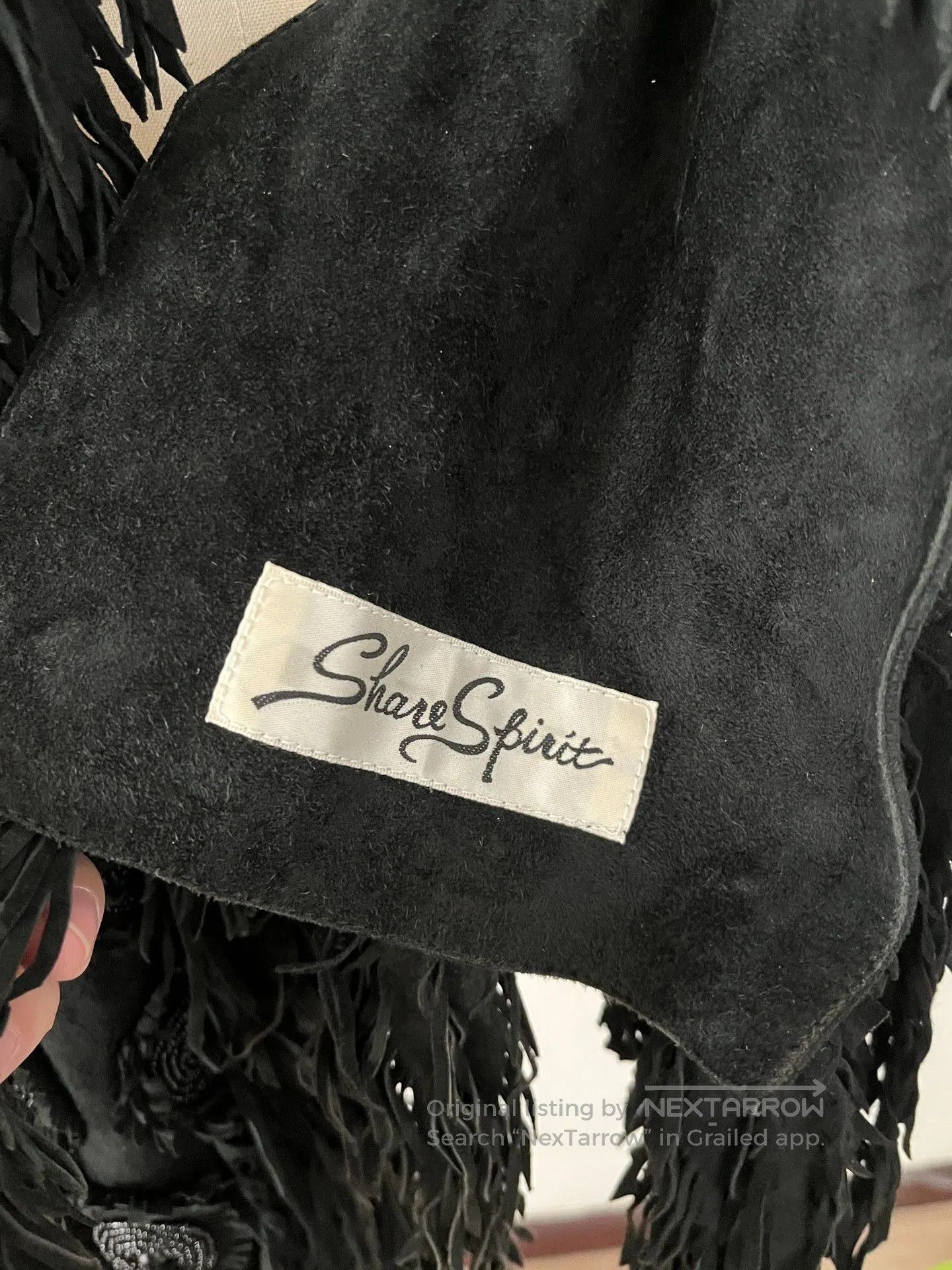 Share Spirit Homme Black Tassel Beaded Scarf. Size ONE SIZE - 4 Thumbnail