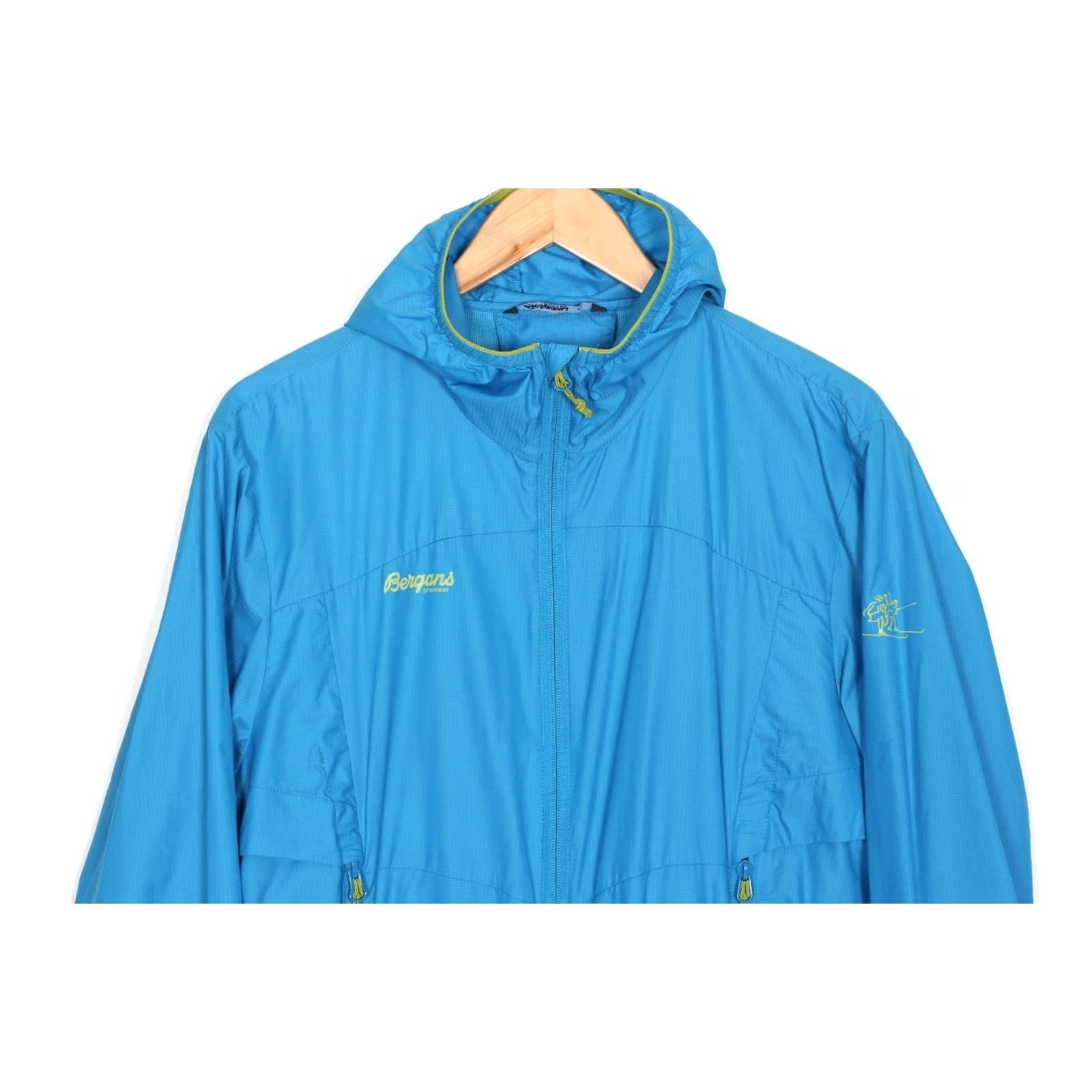 Vintage BERGANS OF NORWAY SOLUND Hooded Lightweight Jacket Men XL Blue MJ6580 Size US XL / EU 56 / 4 - 3 Thumbnail