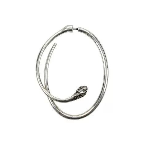 Celine o1bcso1str1024 Size: OS / Snake Pattern Earrings in Silver Size ONE SIZE - 1 Thumbnail