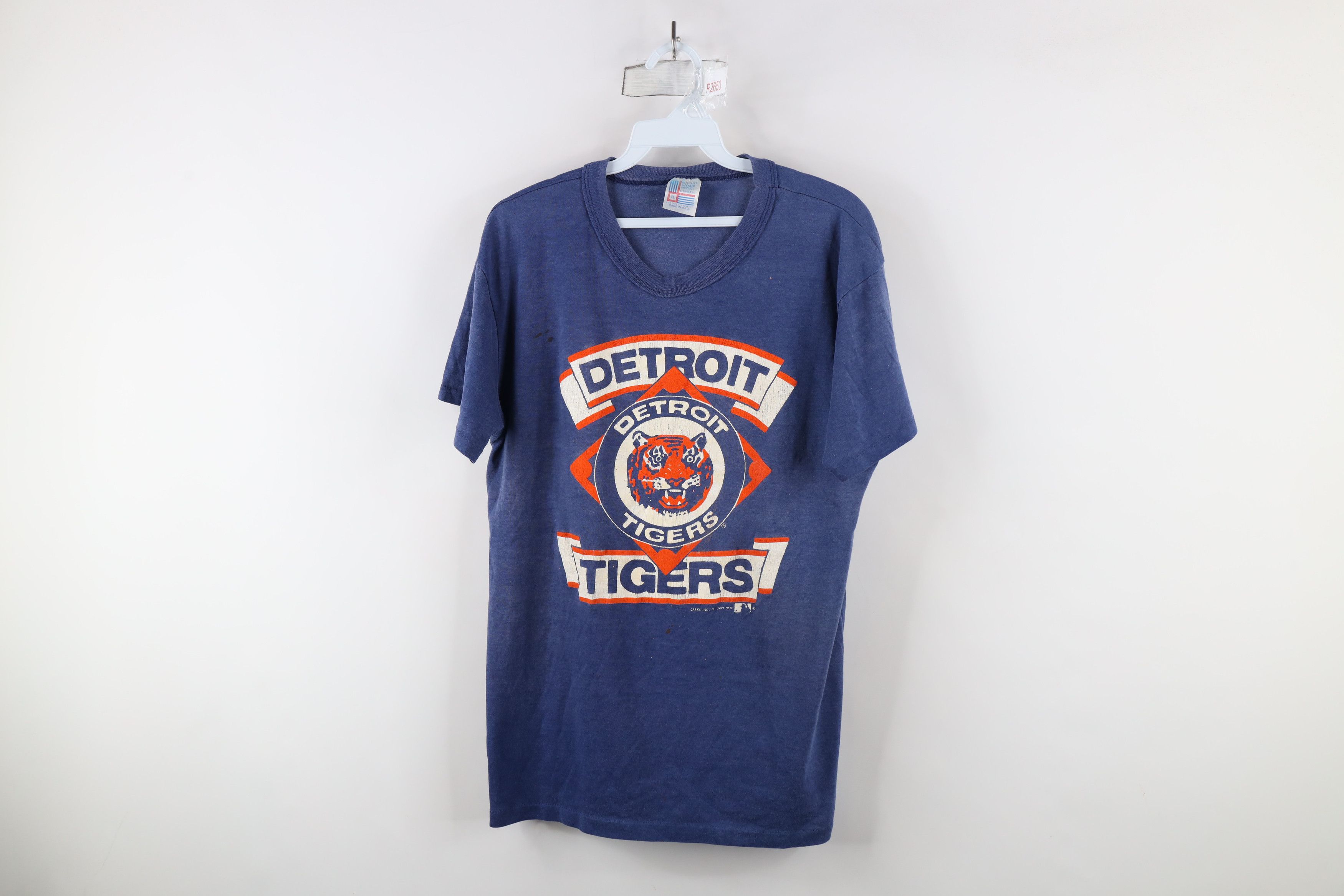 Vintage Vintage 80s Detroit Tigers Baseball Short Sleeve T-Shirt USA Size US XL / EU 56 / 4 - 1 Thumbnail