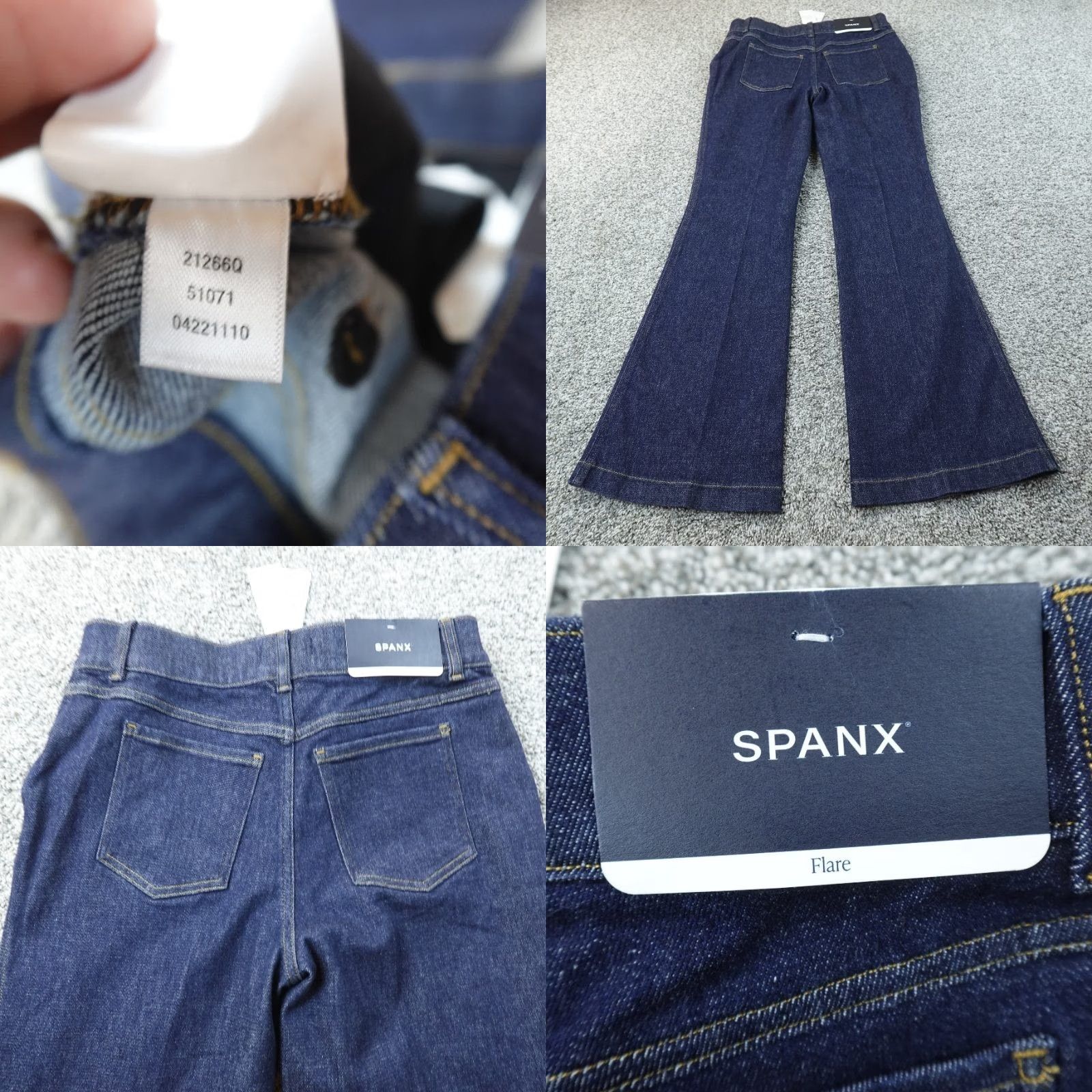 Spanx Spanx Jeans Womens L Dark Blue Denim Pants Everywear Flare High Rise Stretch 32in Inseam Size 36" / US 14 / IT 50 - 9 Thumbnail