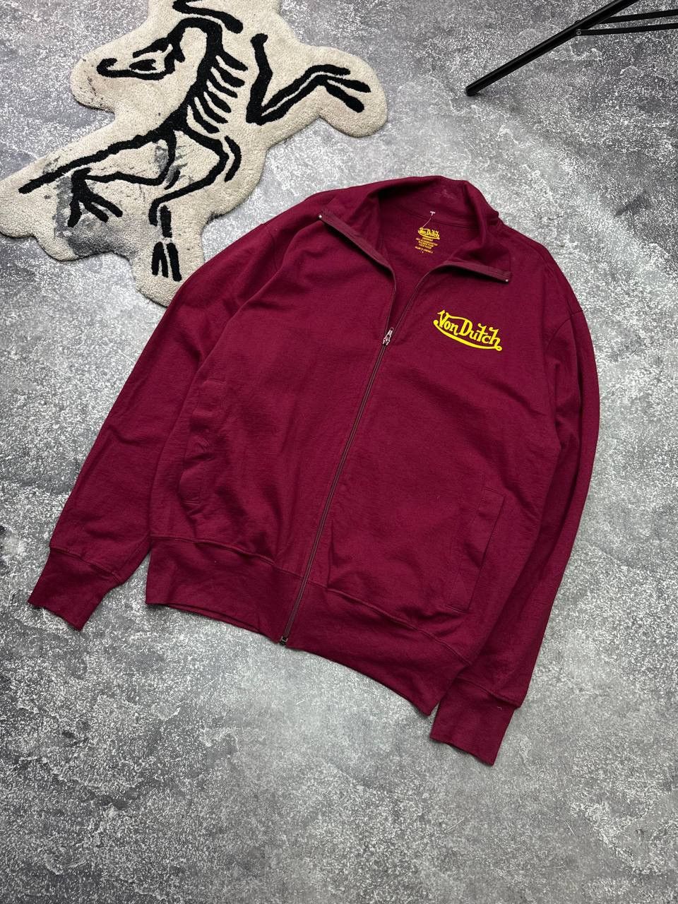 Vintage von dutch big logo zip hoodie