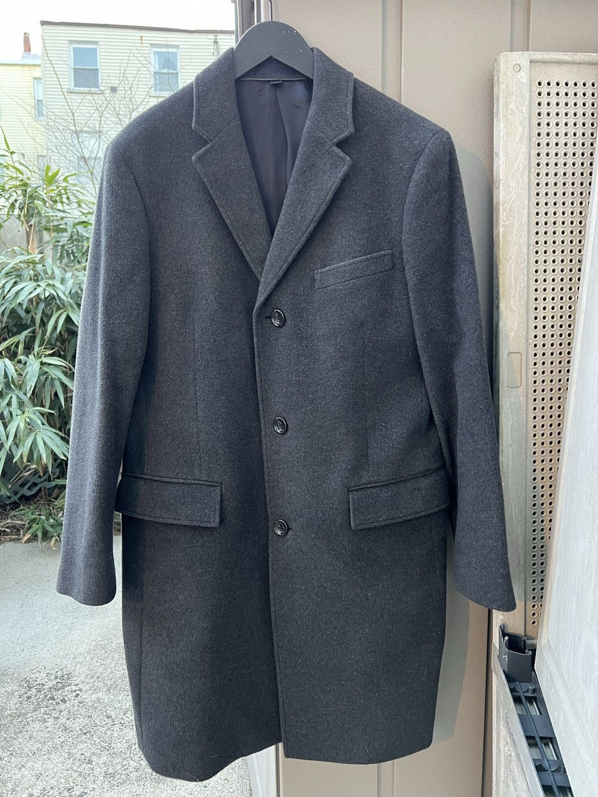 image of J Crew - Ludlow Topcoat - Charcoal - Wool Cashmere Size 38S, Men's