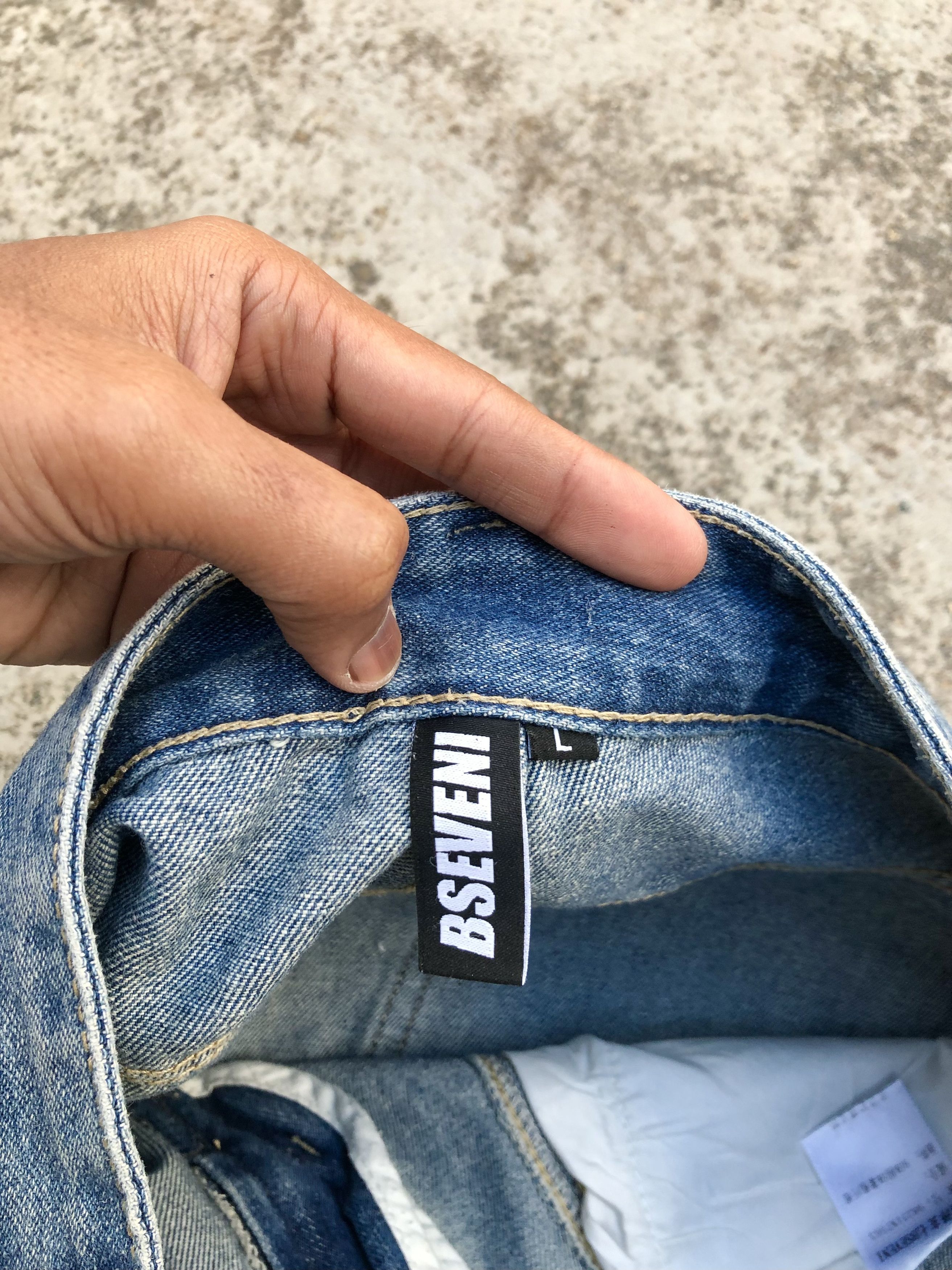 Hypebeast BAGGY⚡️BSEVENI RECONSTRUCTED DENIM Size US 29 - 3 Thumbnail