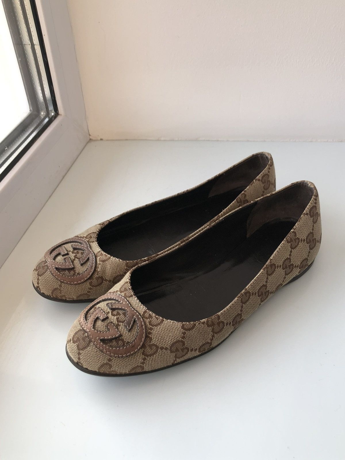 Gucci × Vintage Vintage Gucci monogram ballet flat Size US 5 / IT 35 - 19 Thumbnail