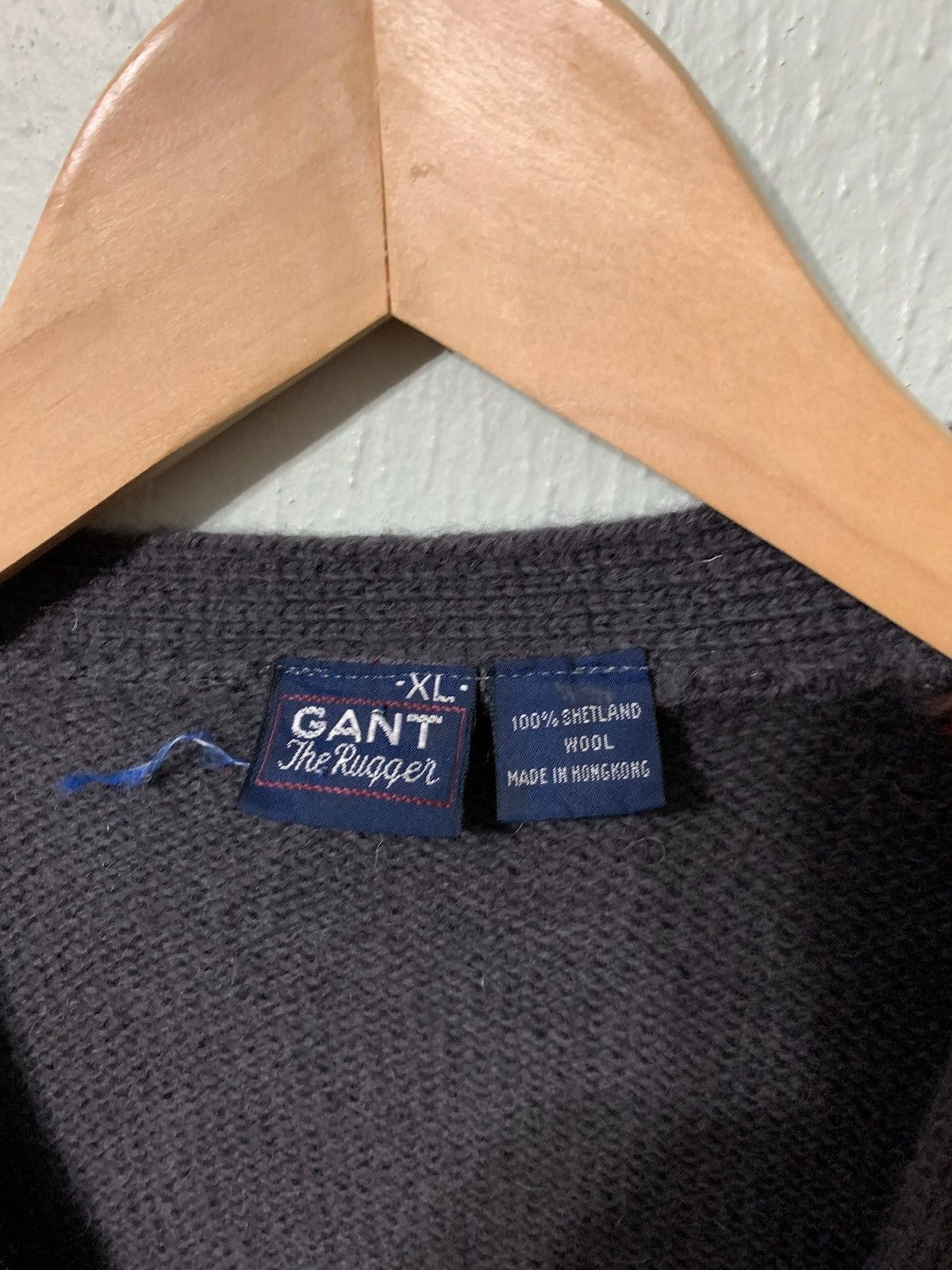 Vintage Vintage Gant Argyle Panel Knit Cardigan Size US L / EU 52-54 / 3 - 1 Thumbnail