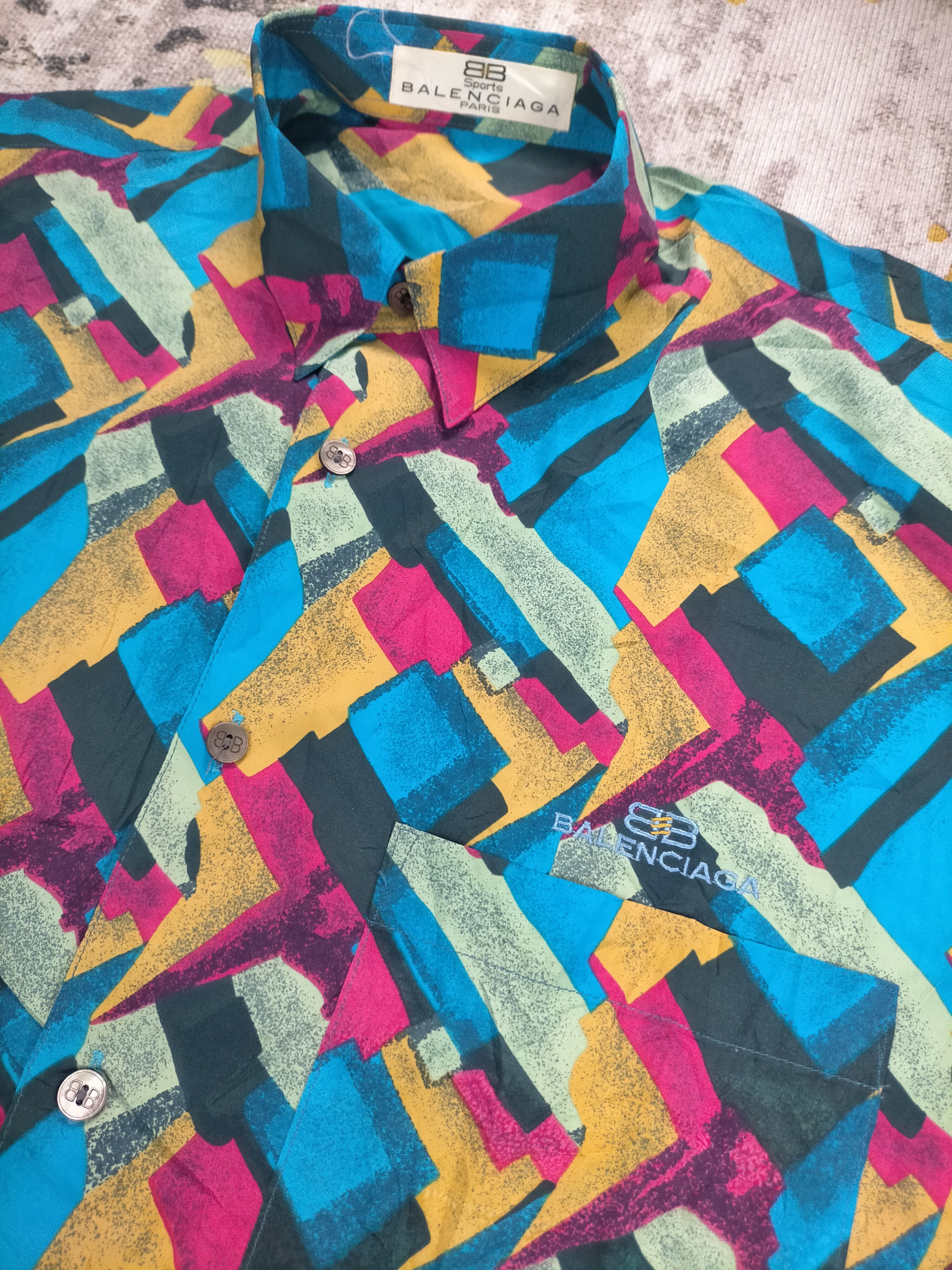 Balenciaga Rare 90s Vintage Balenciaga Silk Shirt Size US M / EU 48-50 / 2 - 1 Thumbnail