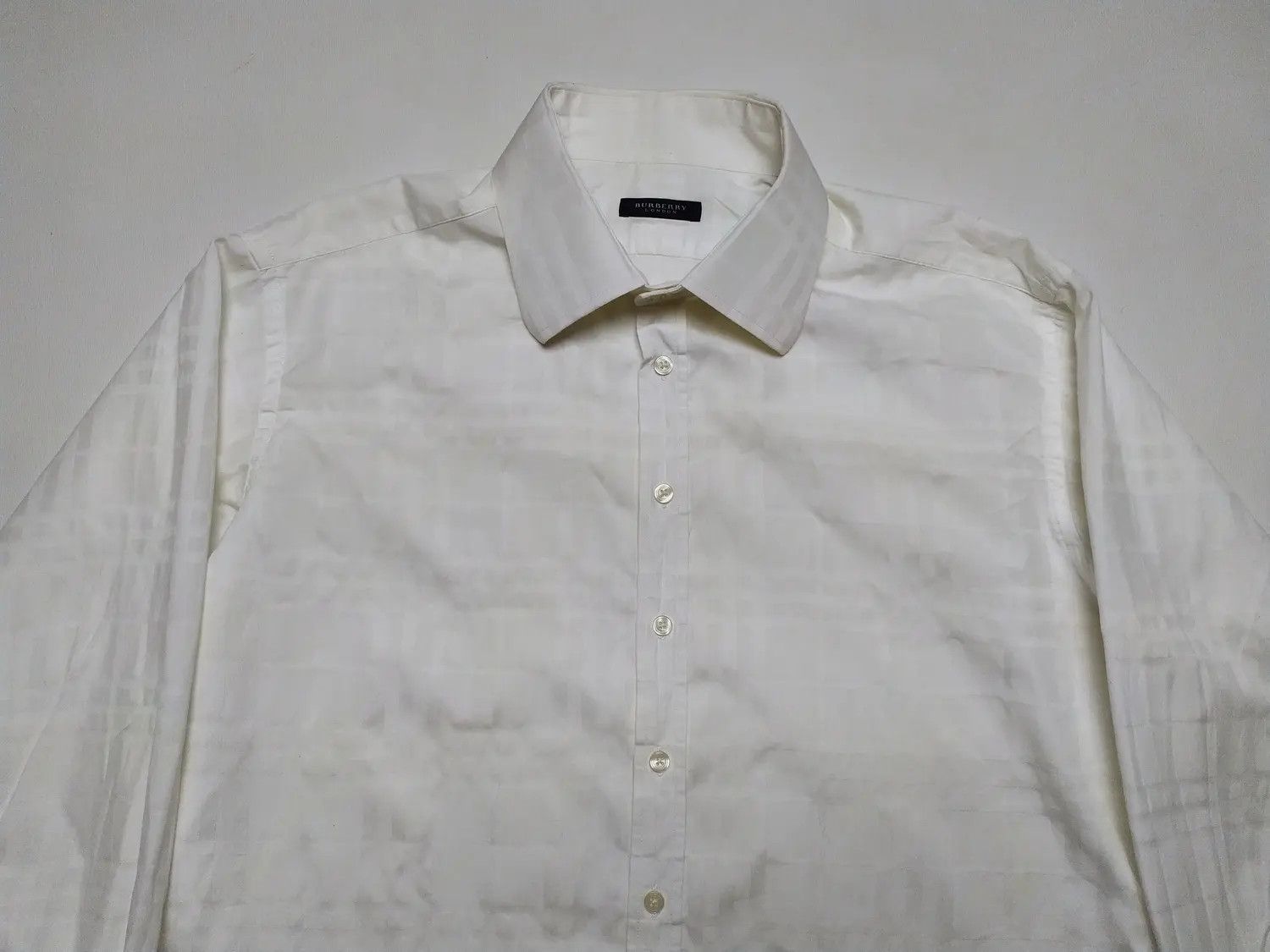 Burberry × Vintage Burberry London cufflinks white checkered shirt Size US XL / EU 56 / 4 - 9 Thumbnail