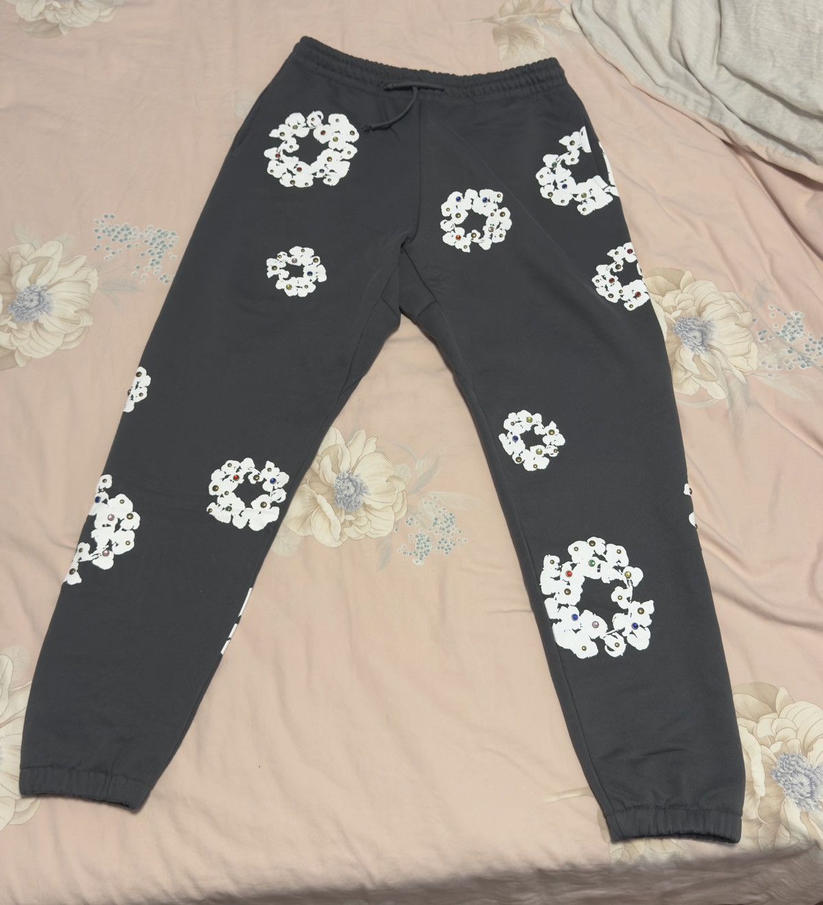 Denim Tears Rhinestone Cotton Wreath Sweatpants