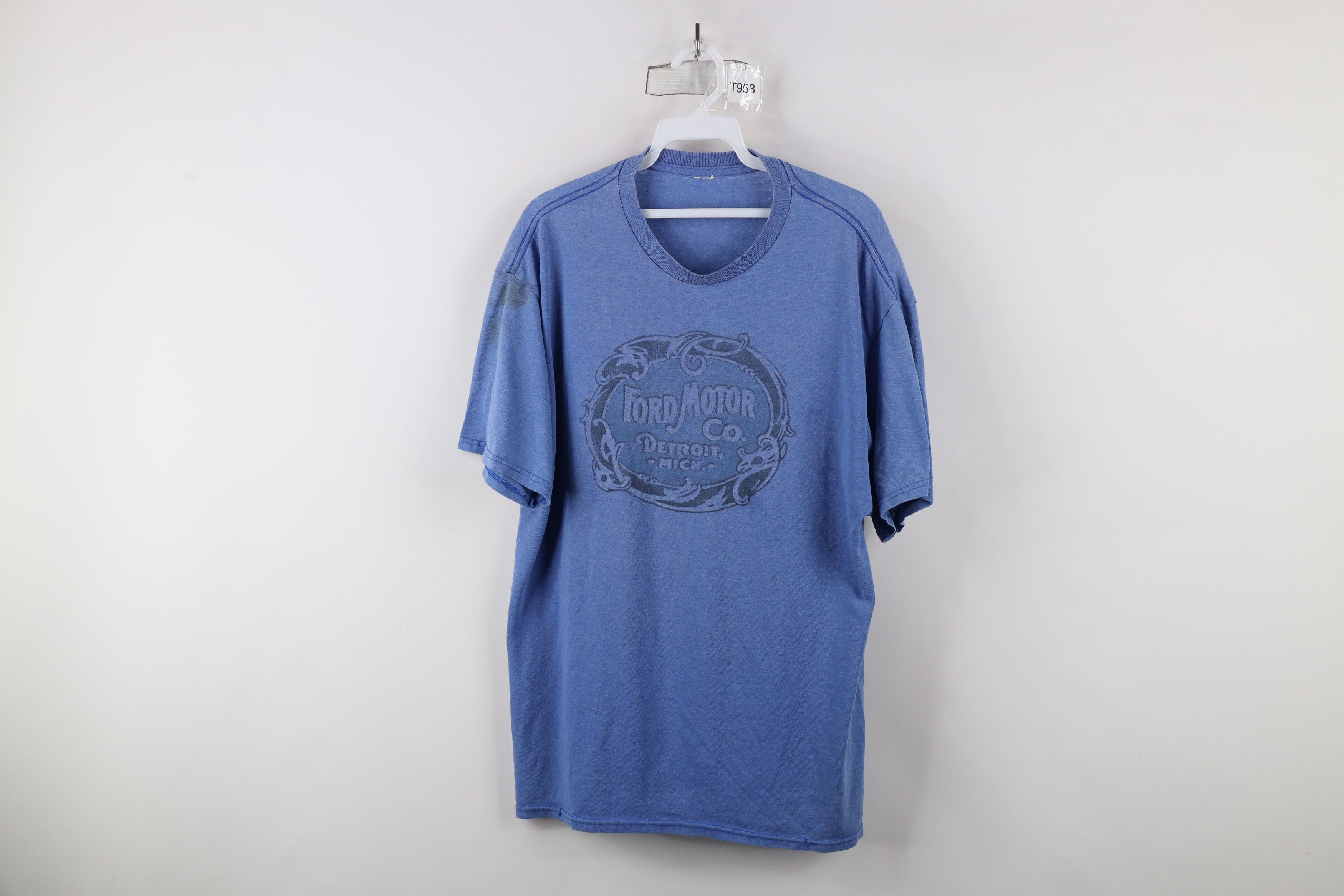 Vintage Vintage Spell Out Ford Motor Co Detroit Michigan T-Shirt Size US L / EU 52-54 / 3 - 1 Thumbnail
